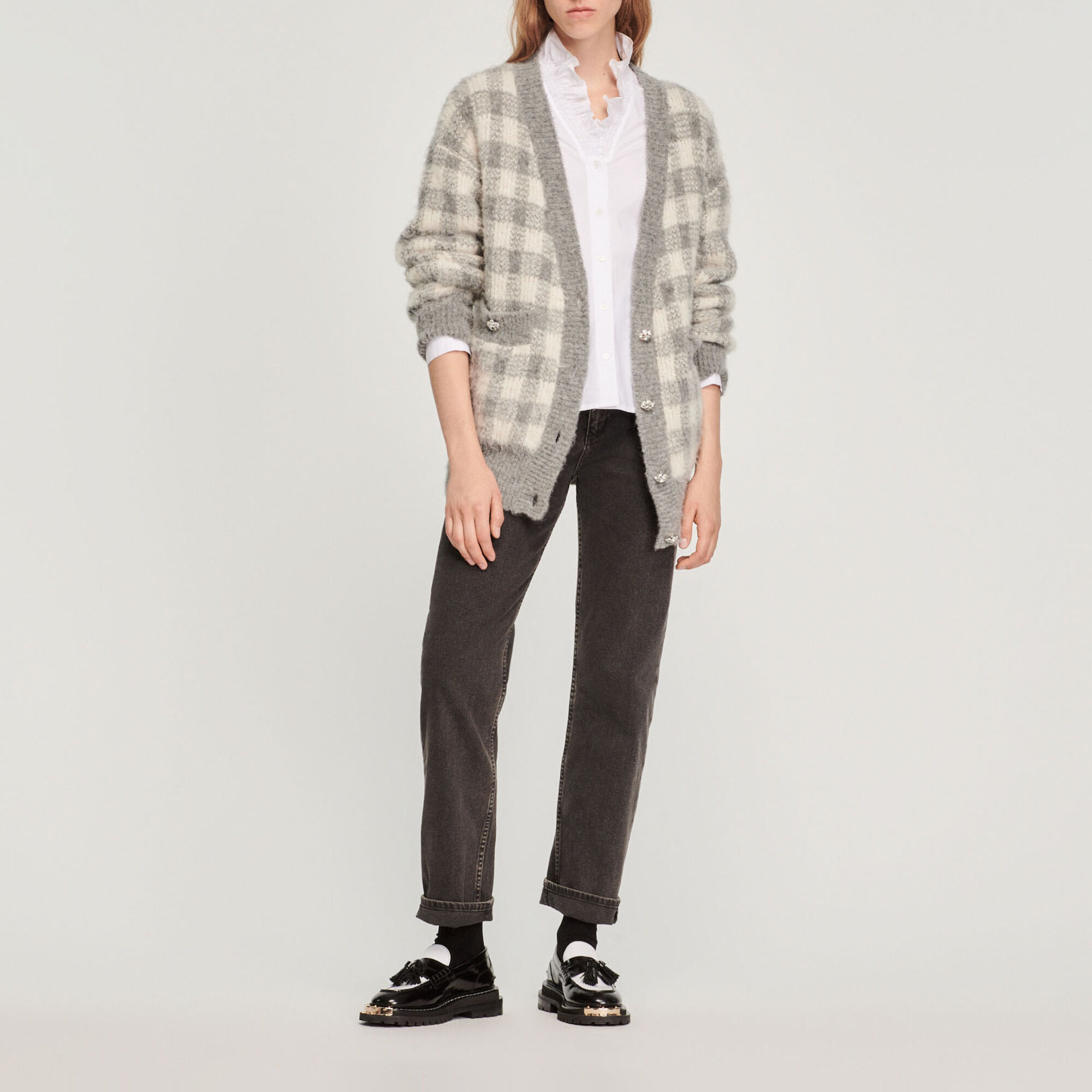 Cardigan jacquard sales femme
