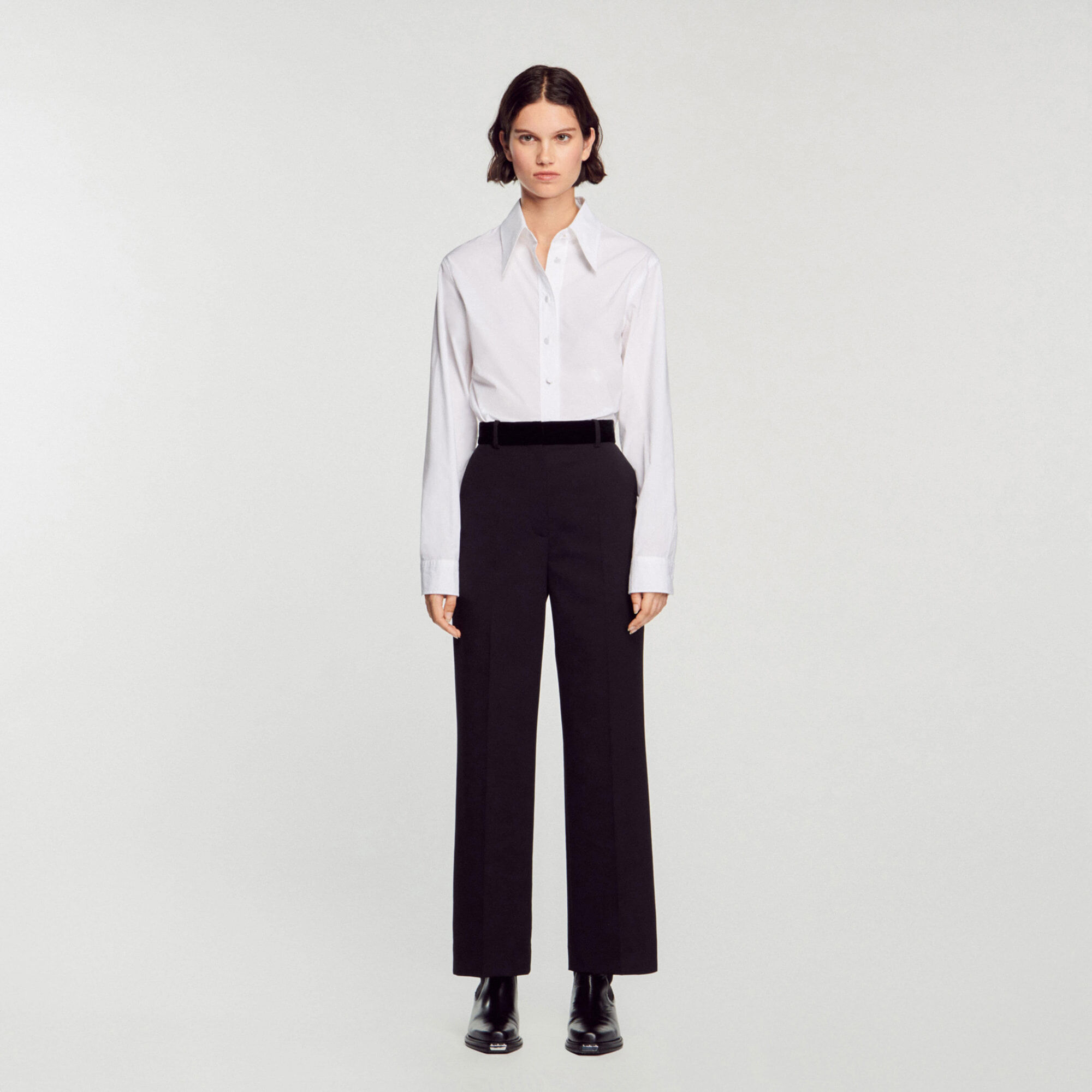 Pantalon droit on sale noir