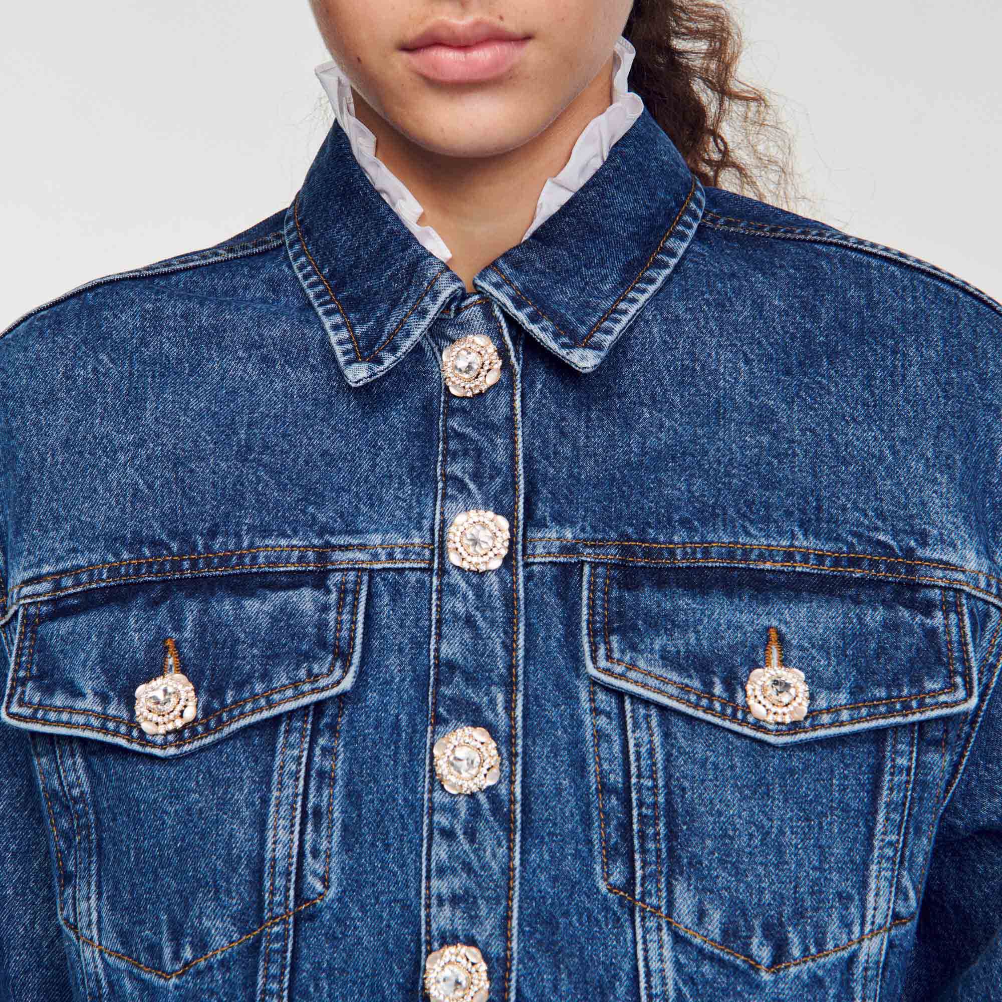 Veste courte en jean Blousons Vestes Sandro paris