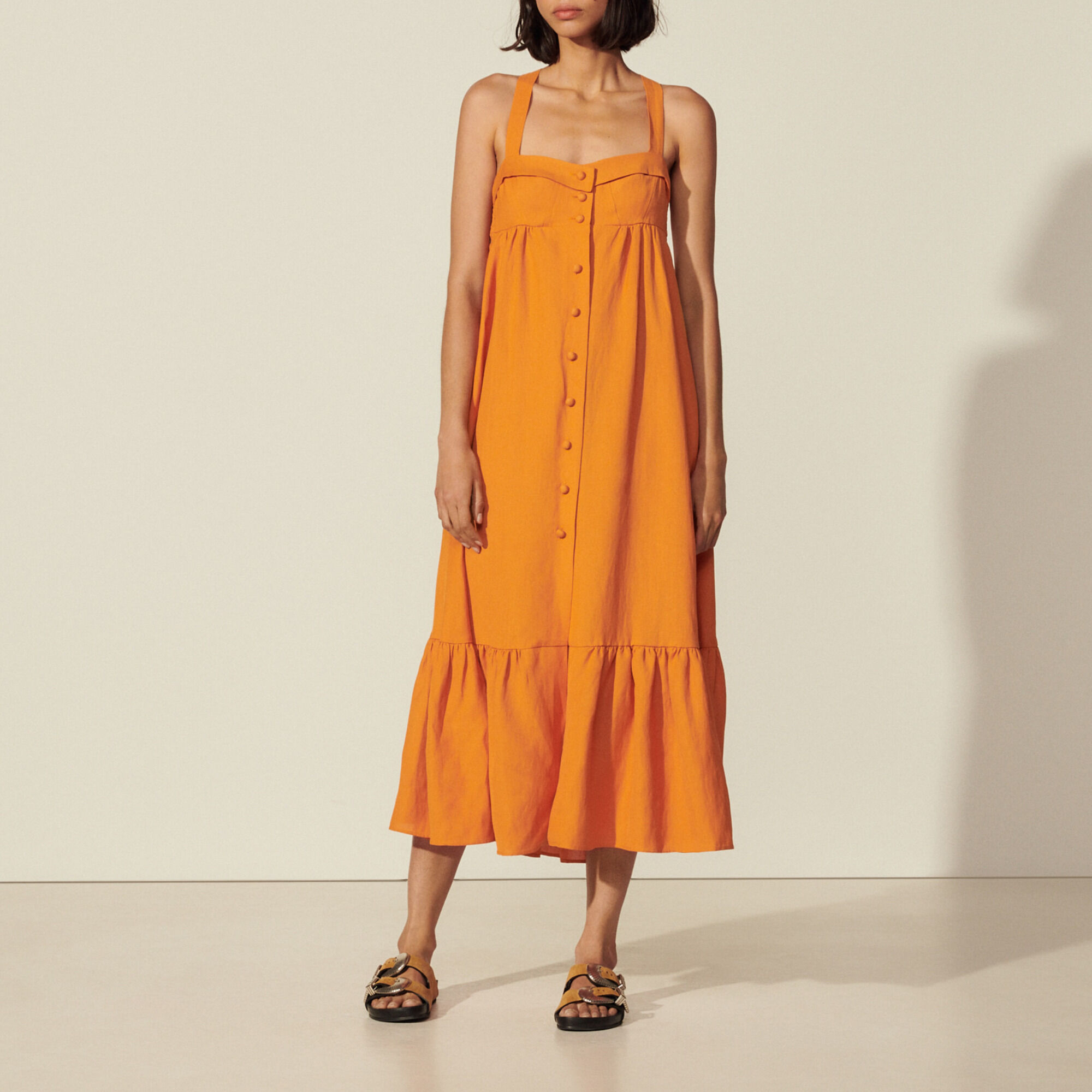 Long buttoned dress clearance