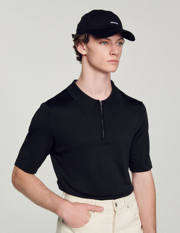 Sandro Knitted Polo Shirt for Men