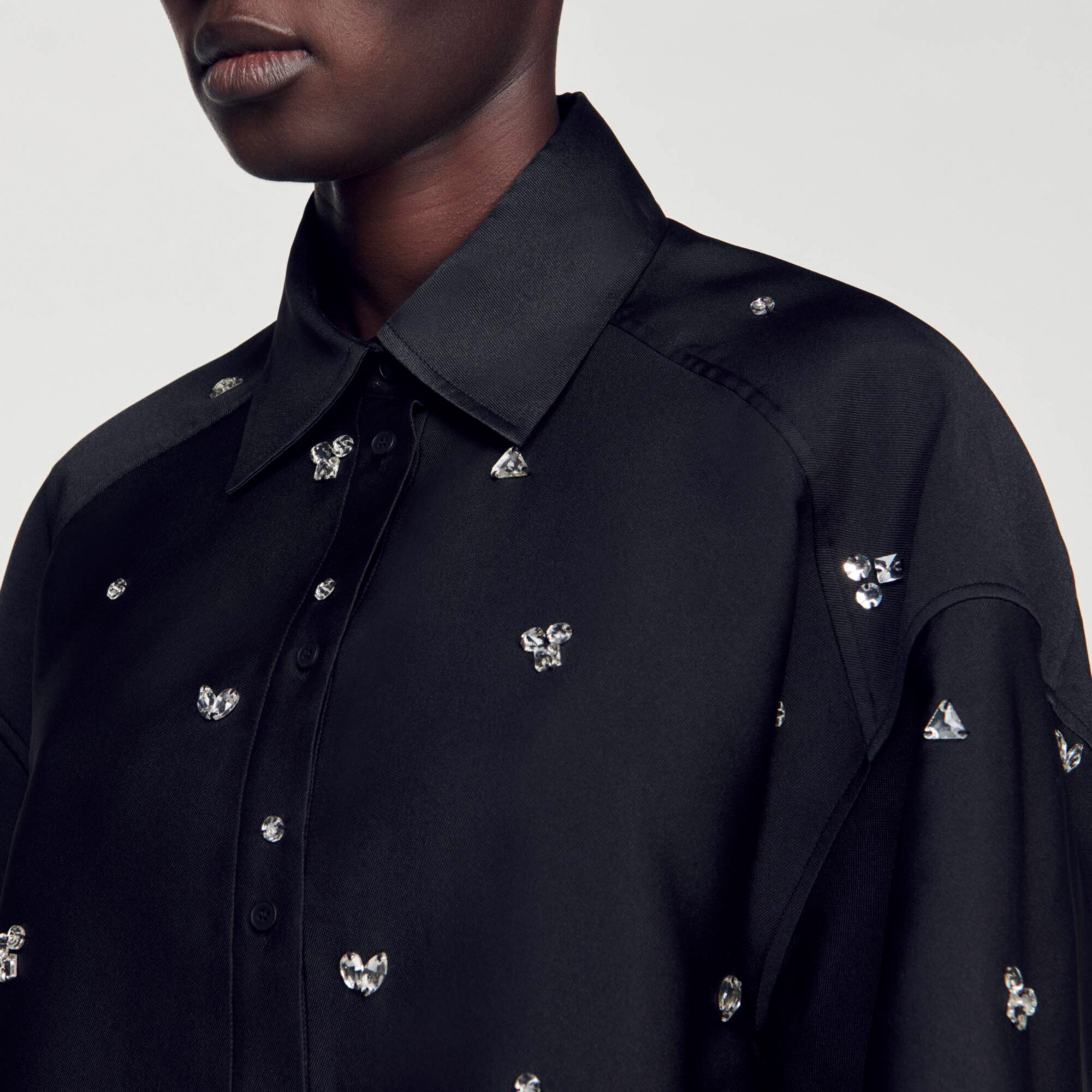 Chemise orn e de strass Tops Chemises Sandro paris