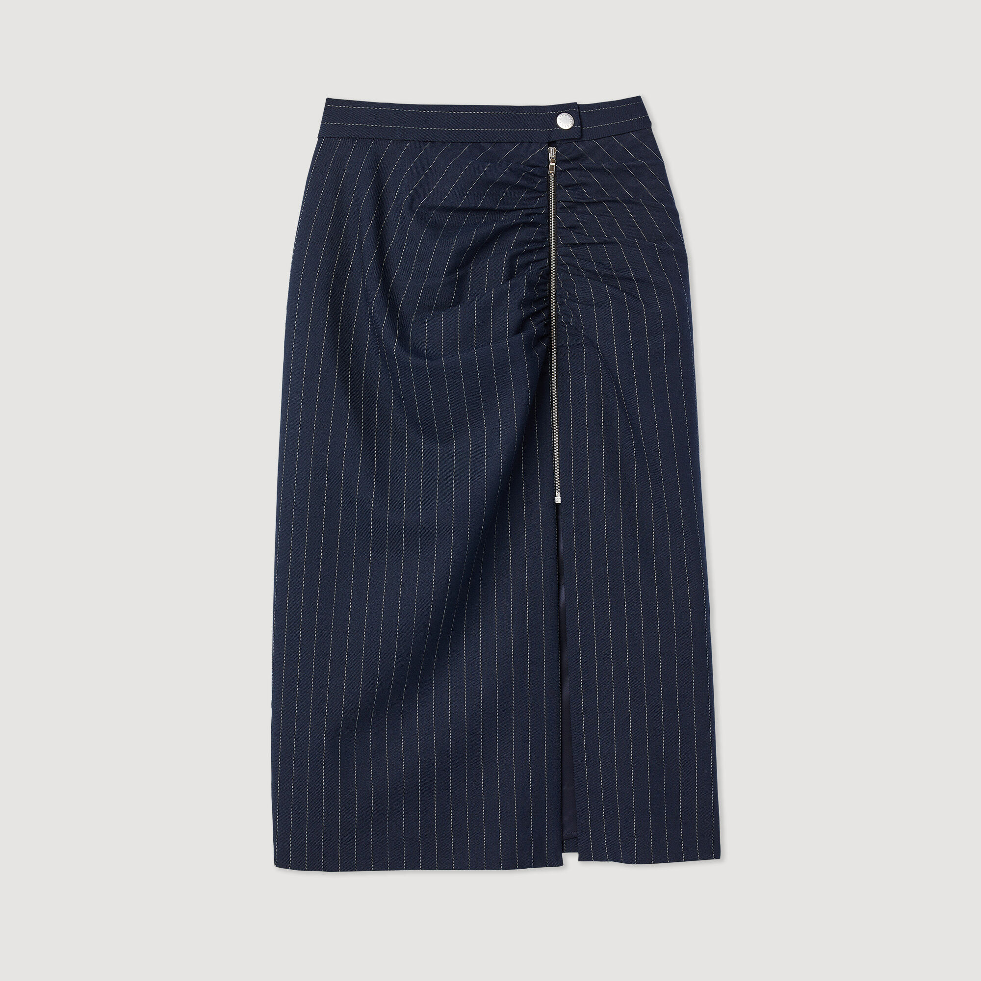 Striped skirt with zipper shop