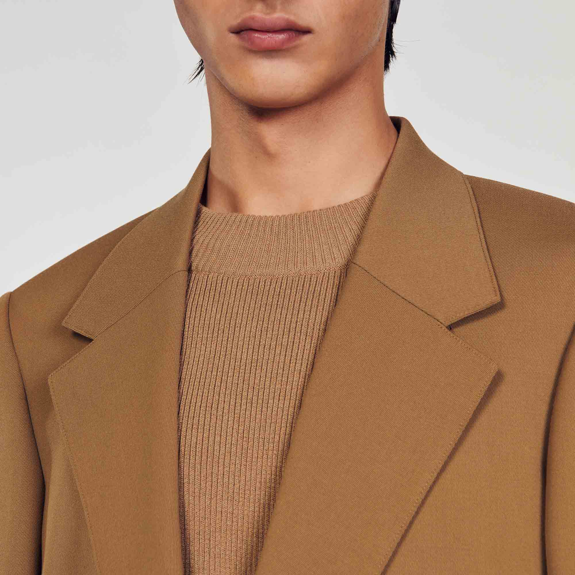 Sandro camel blazer top