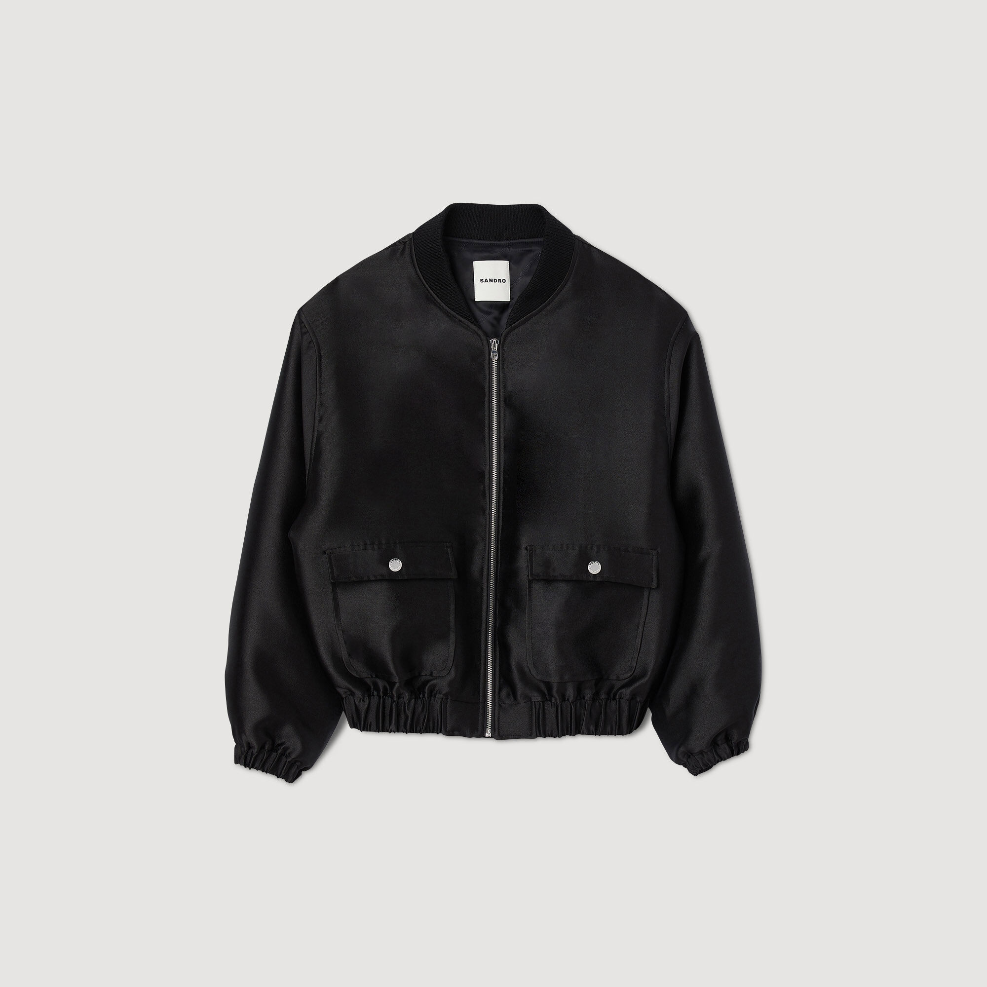 Black Leather-Look Oversized Bomber Jacket | New Look