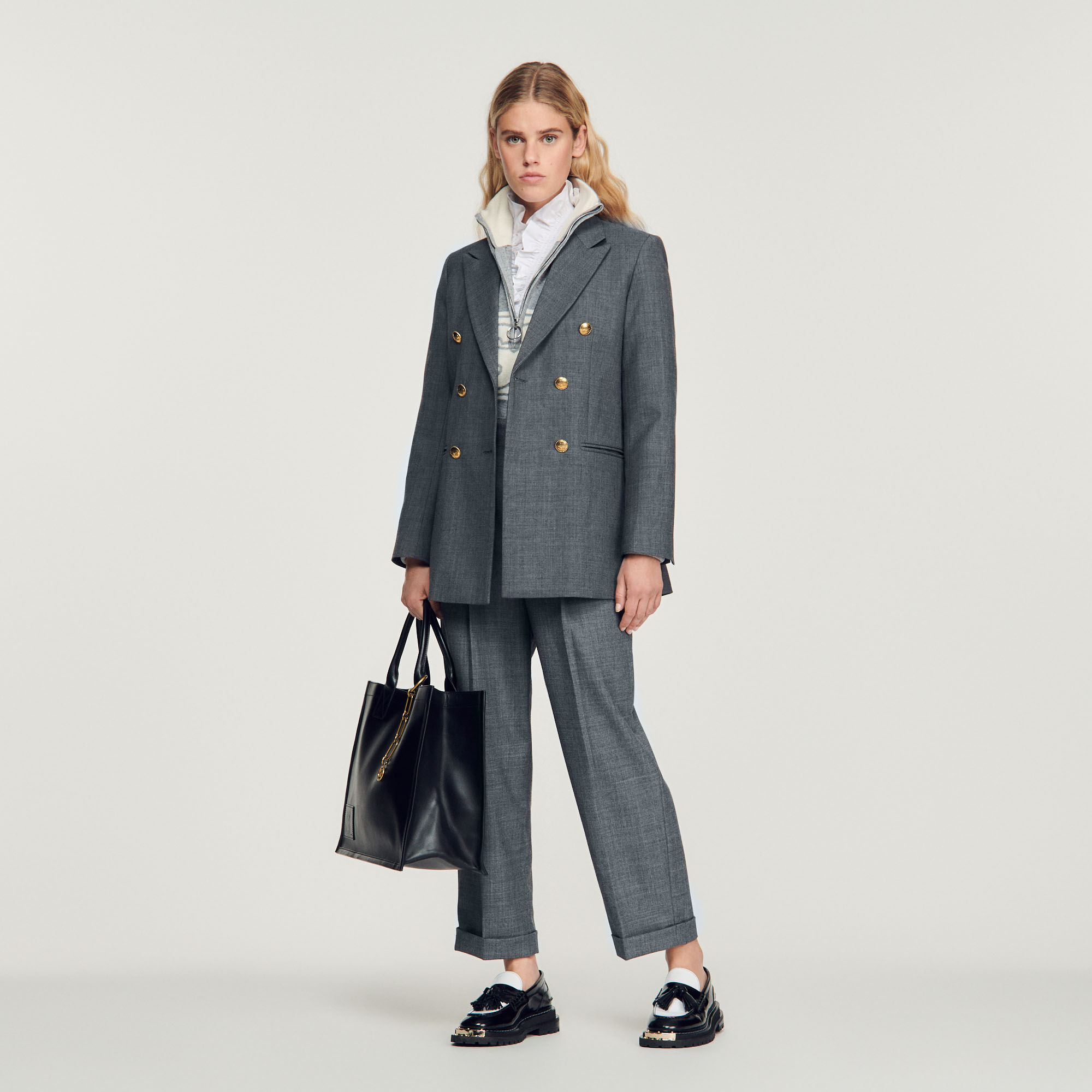 Ladies grey tailored online jacket