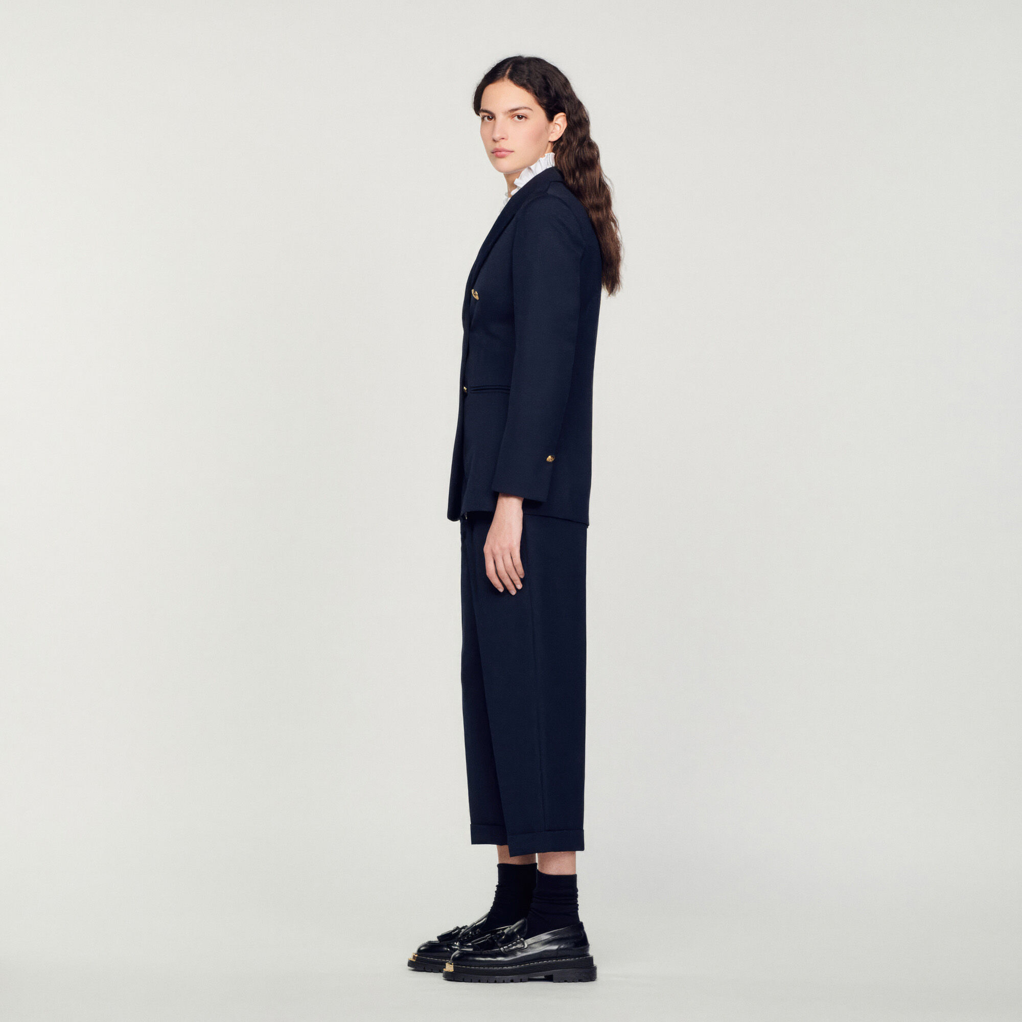 Sandro navy blazer online