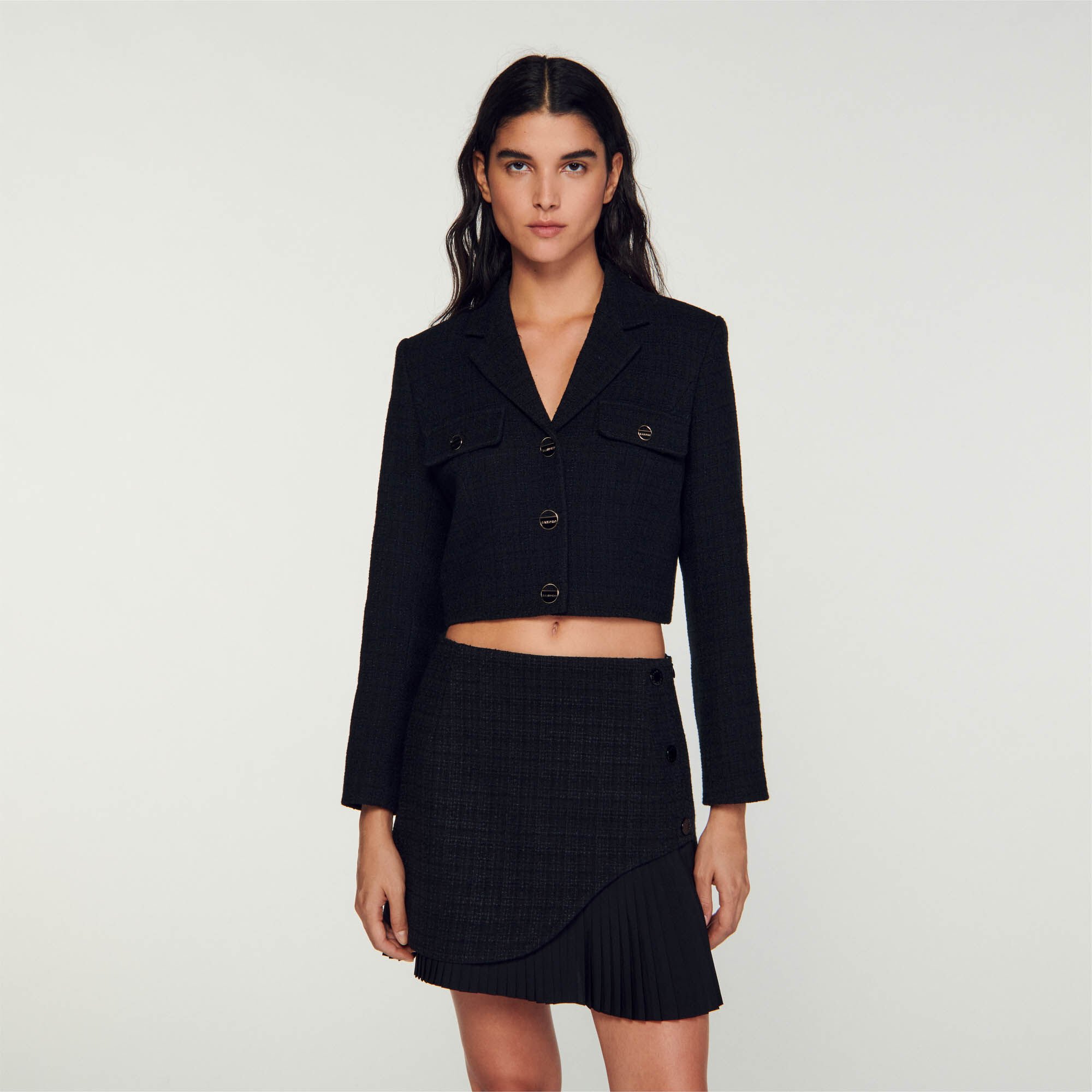 Tweed mini top skirt 9mm
