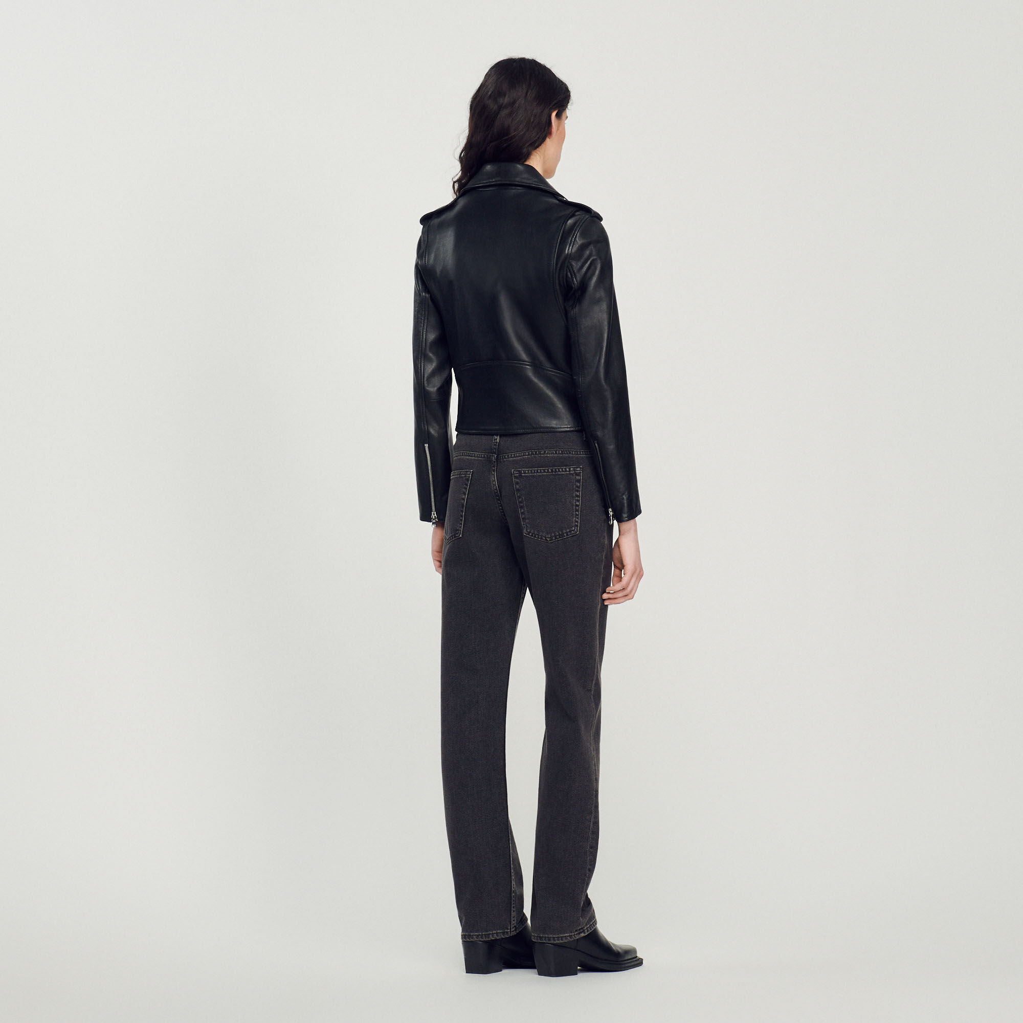 Sandro blouson sales cuir femme