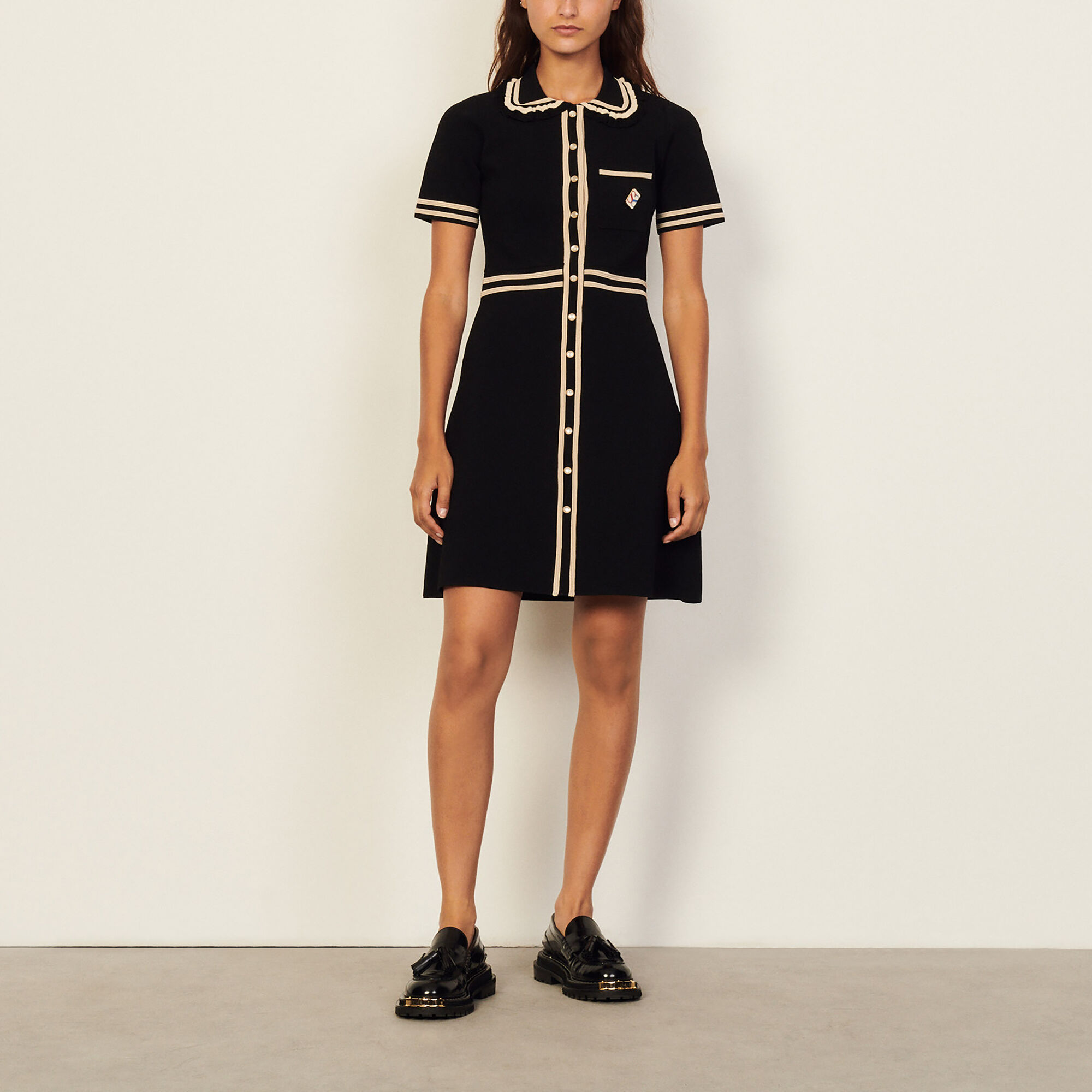 sandro black dress