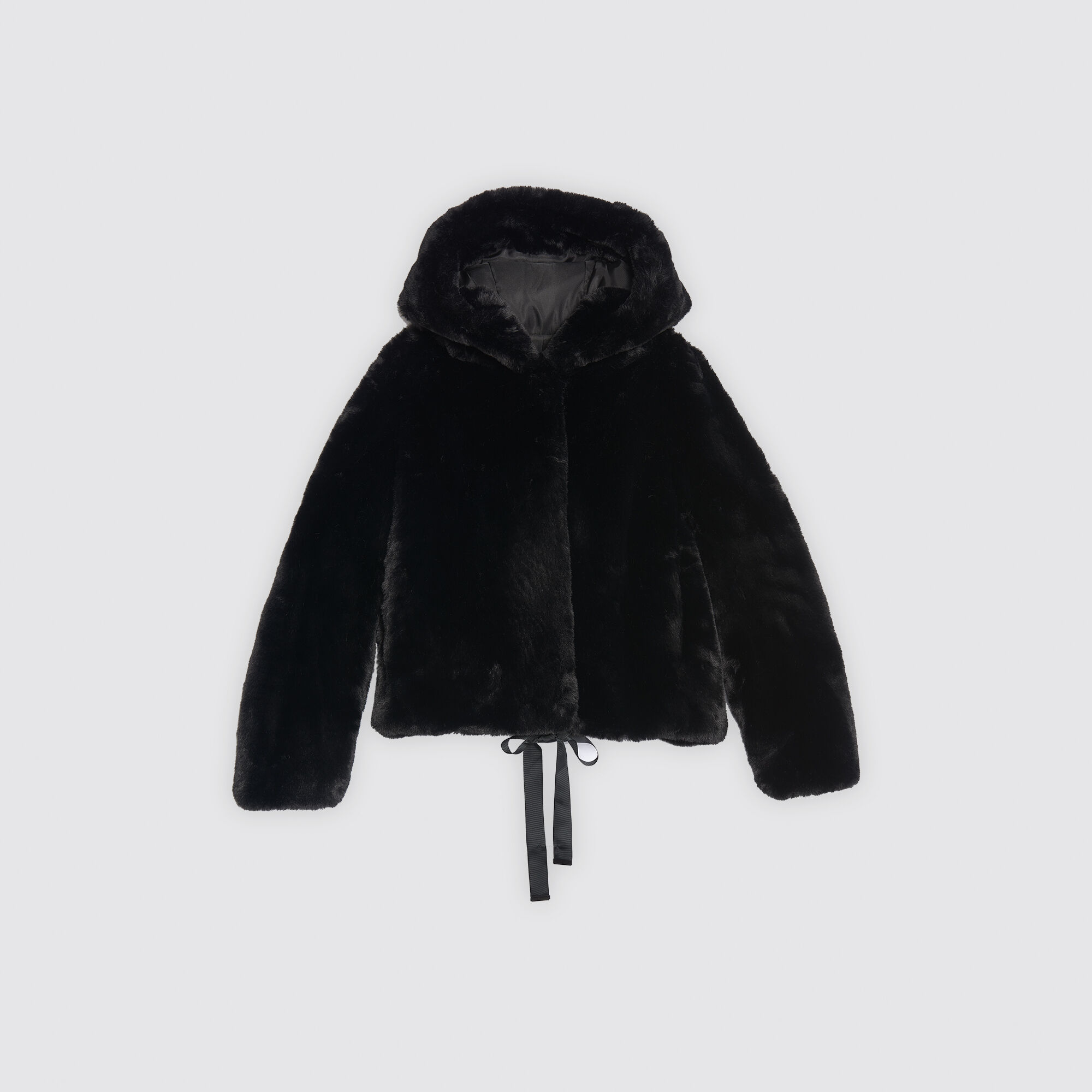 sandro fur hood coat
