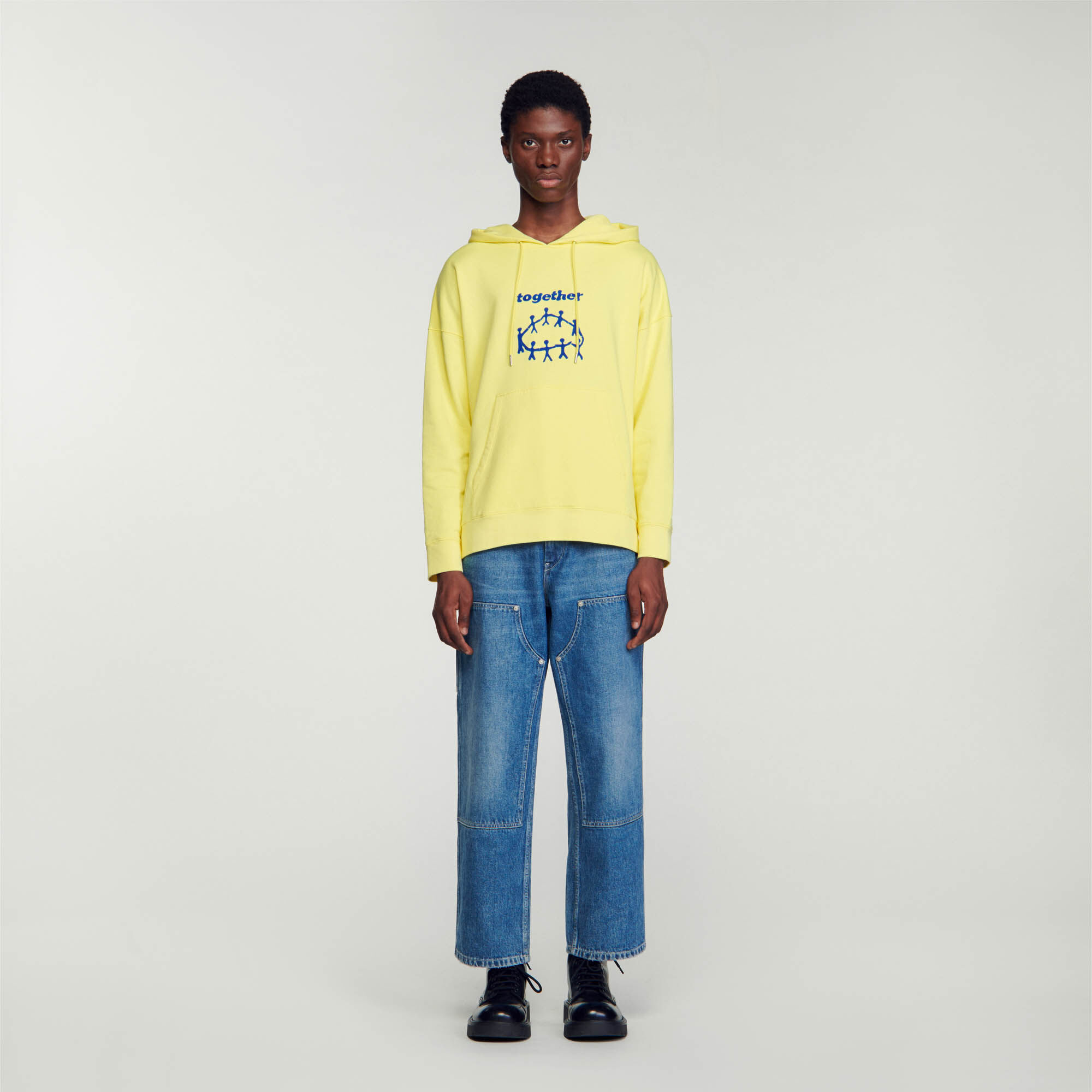 Hoodie sandro homme clearance