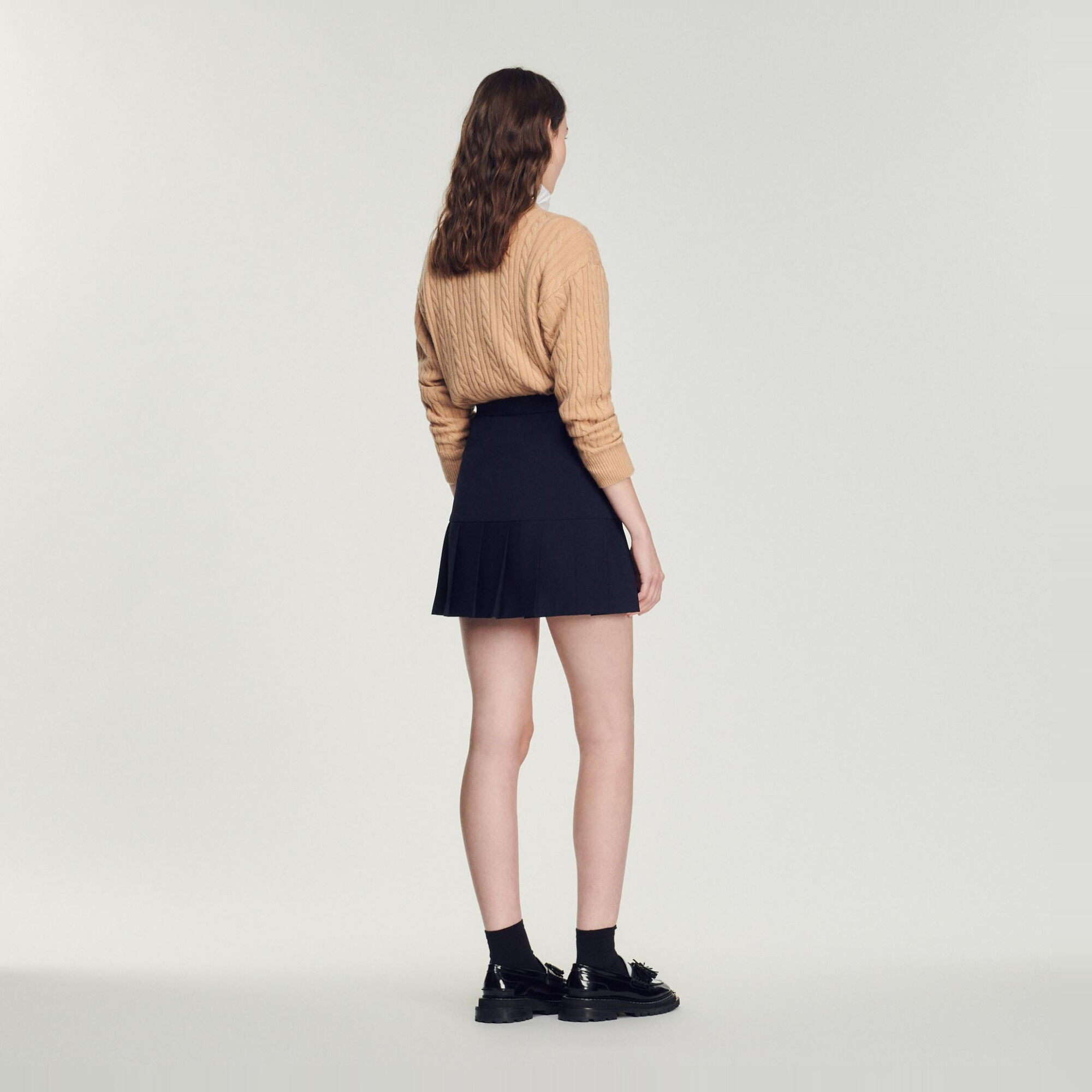 Short knife pleated sales skirt