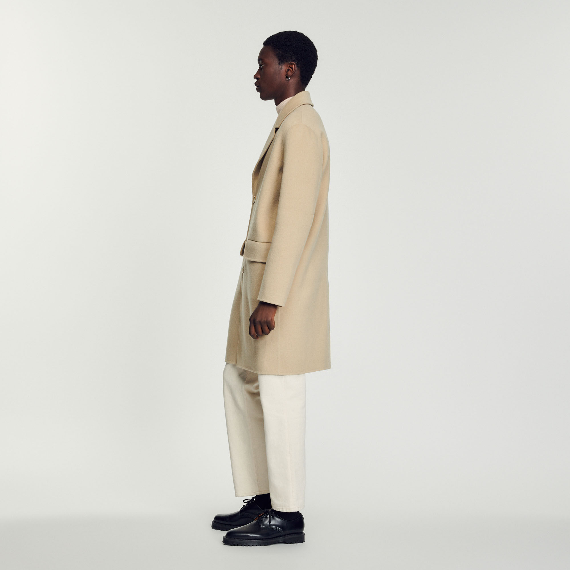 Beige wool coat men 2025