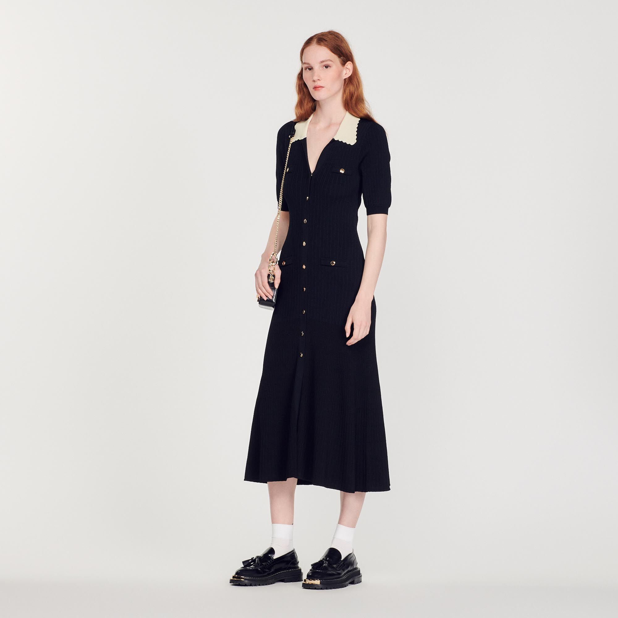 sandro long sleeve dress