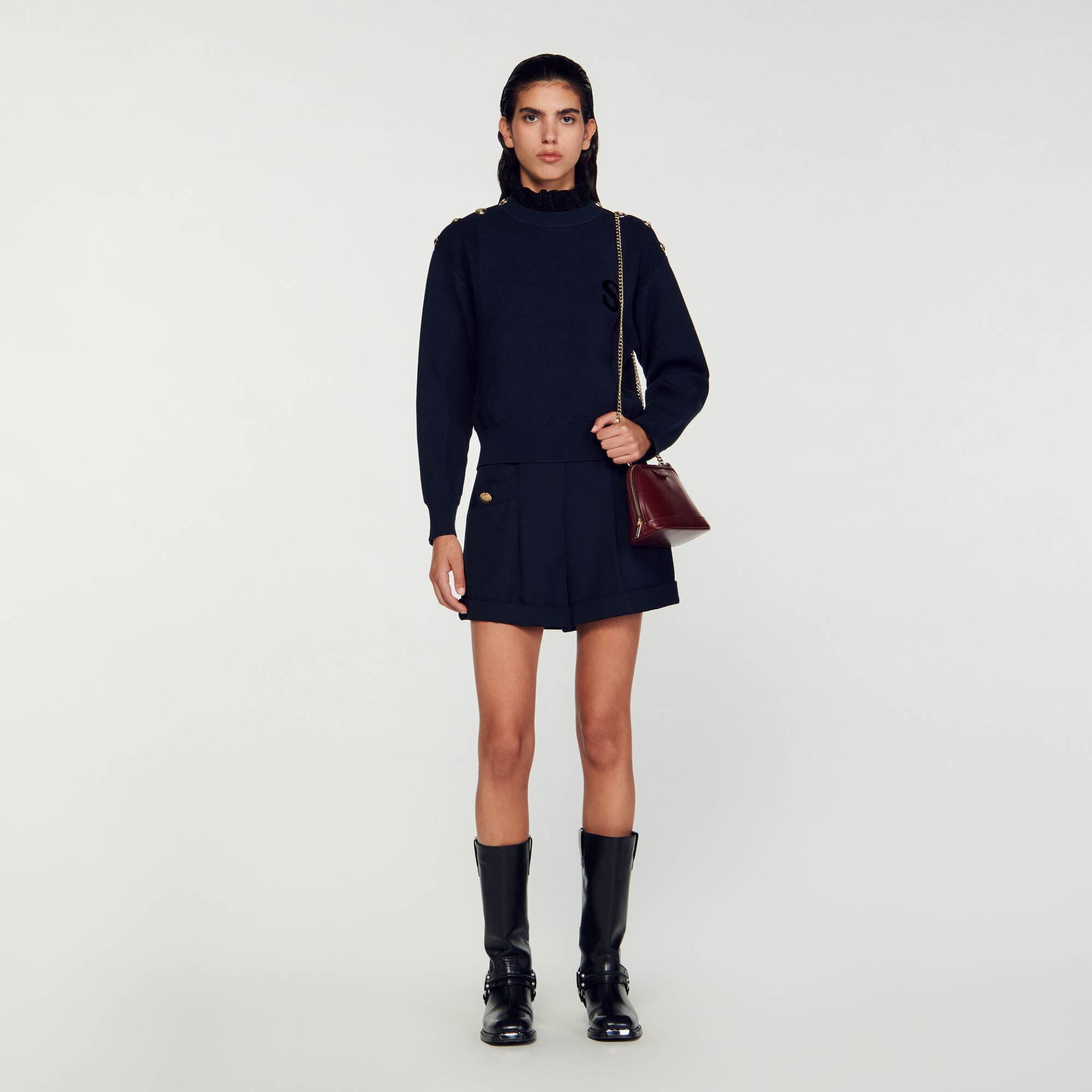 Cropped turtleneck jumper Sweaters Cardigans Sandro paris