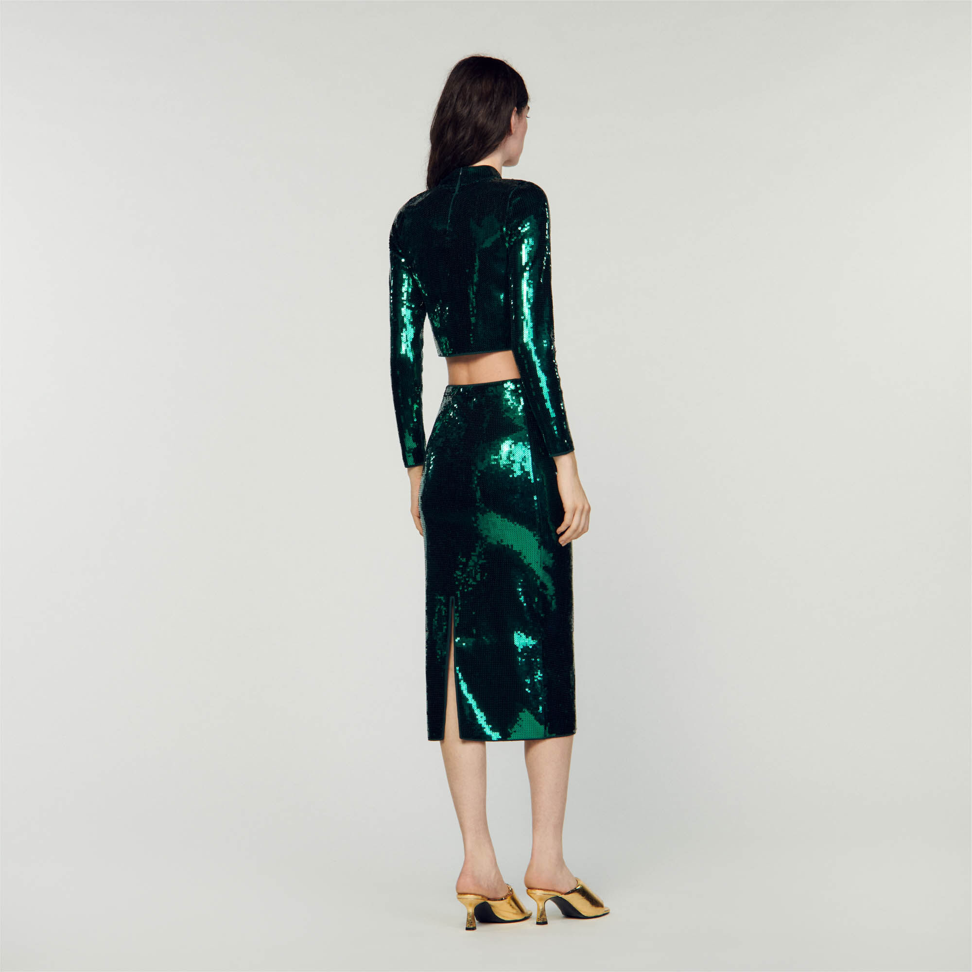 Sequin midi skirt Skirts Shorts Sandro paris