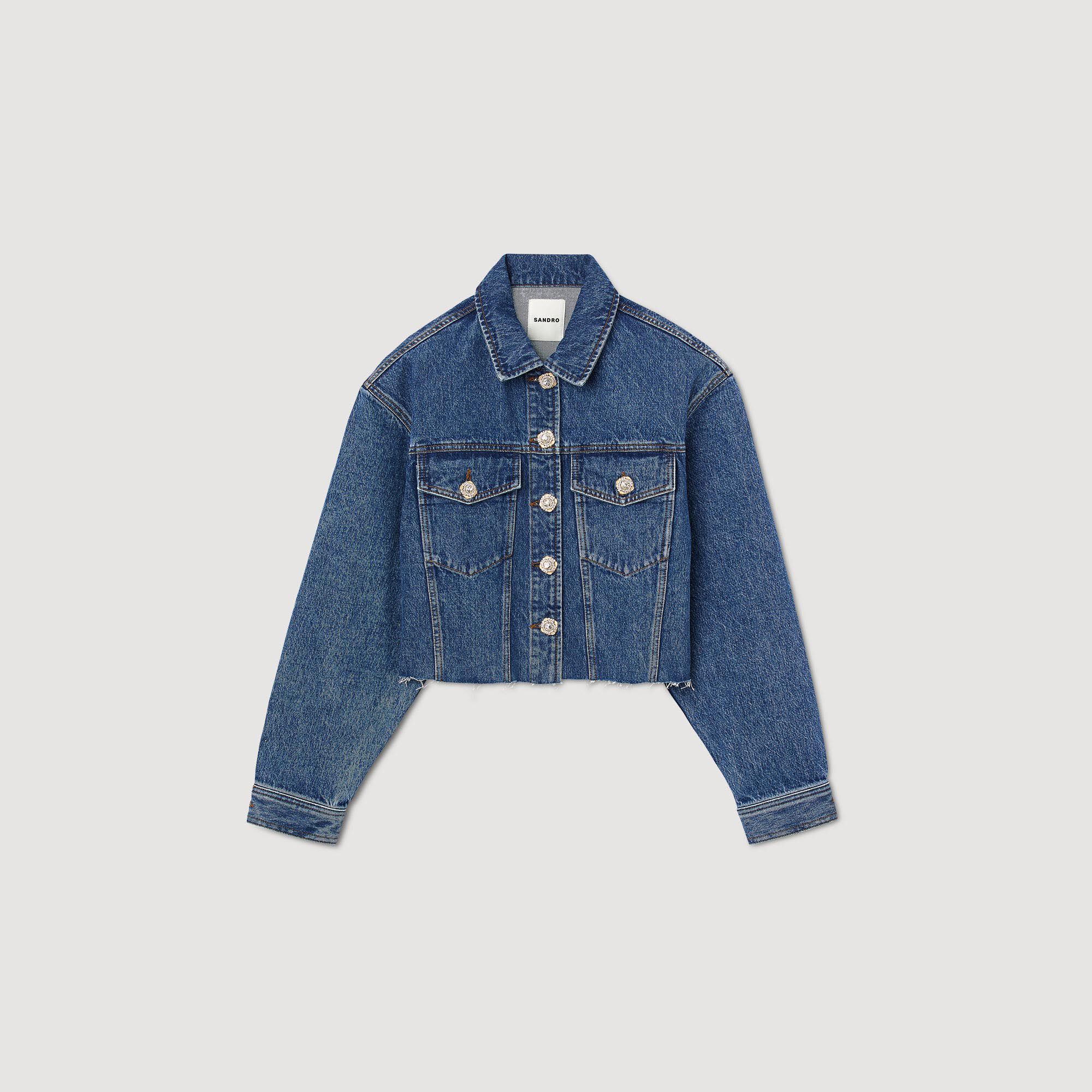 Veste courte jean femme deals