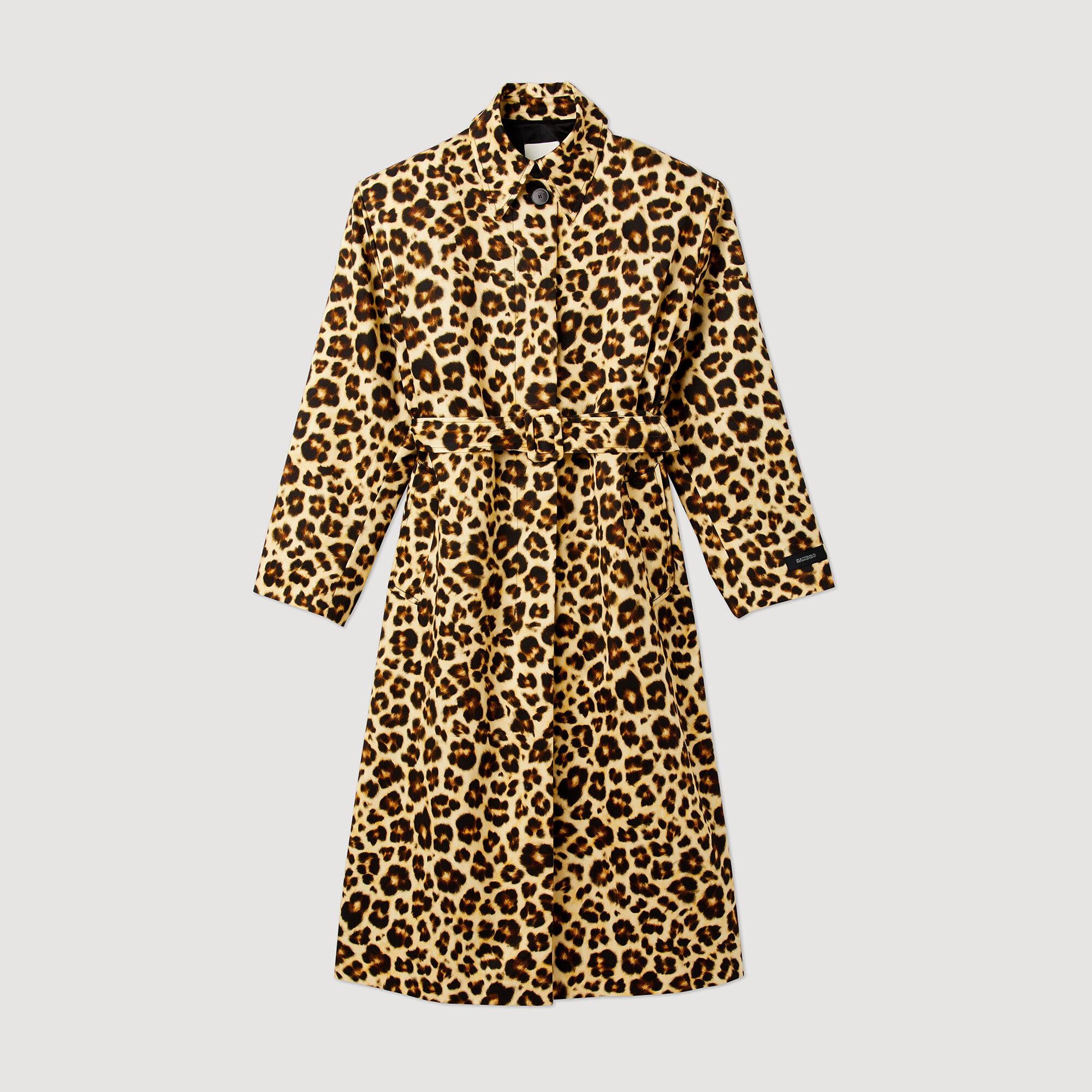 Sandro leopard coat clearance