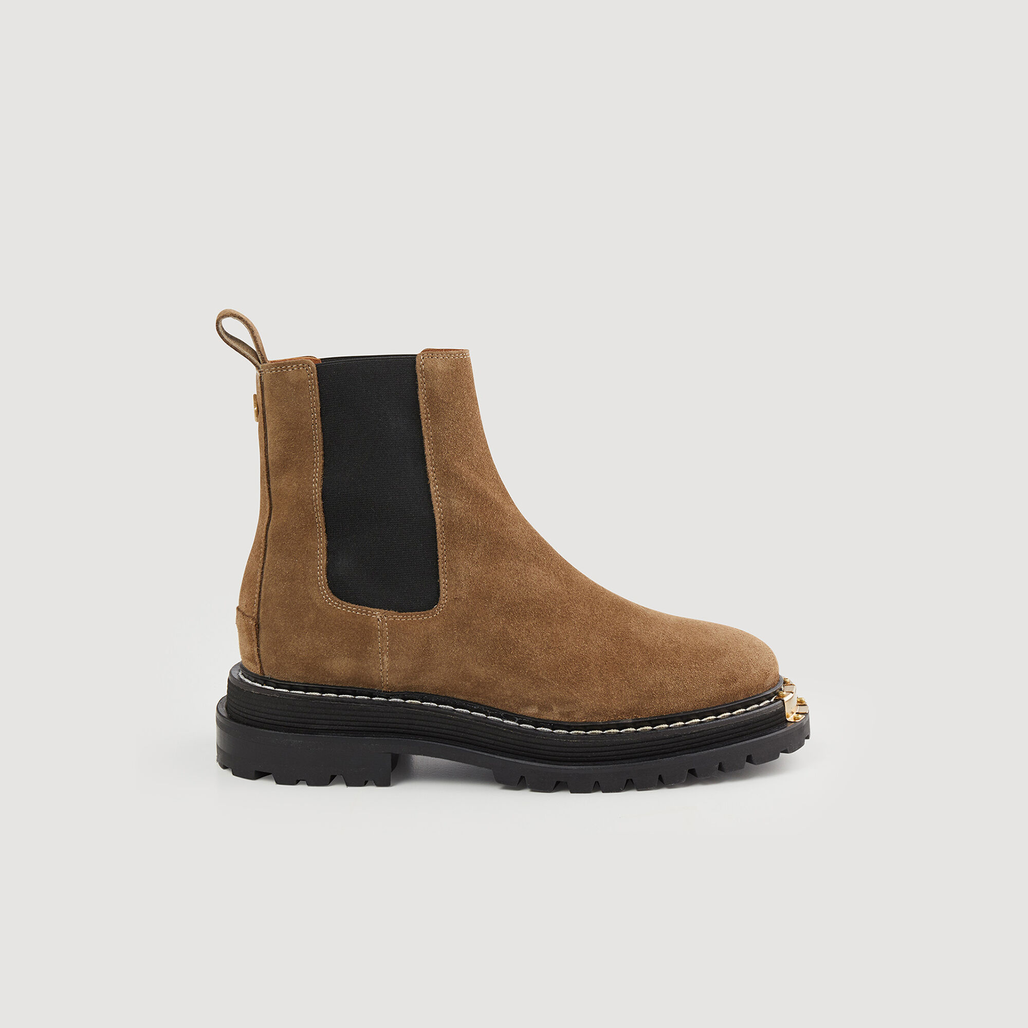 Sandro biker boots with cheap gold eyelets