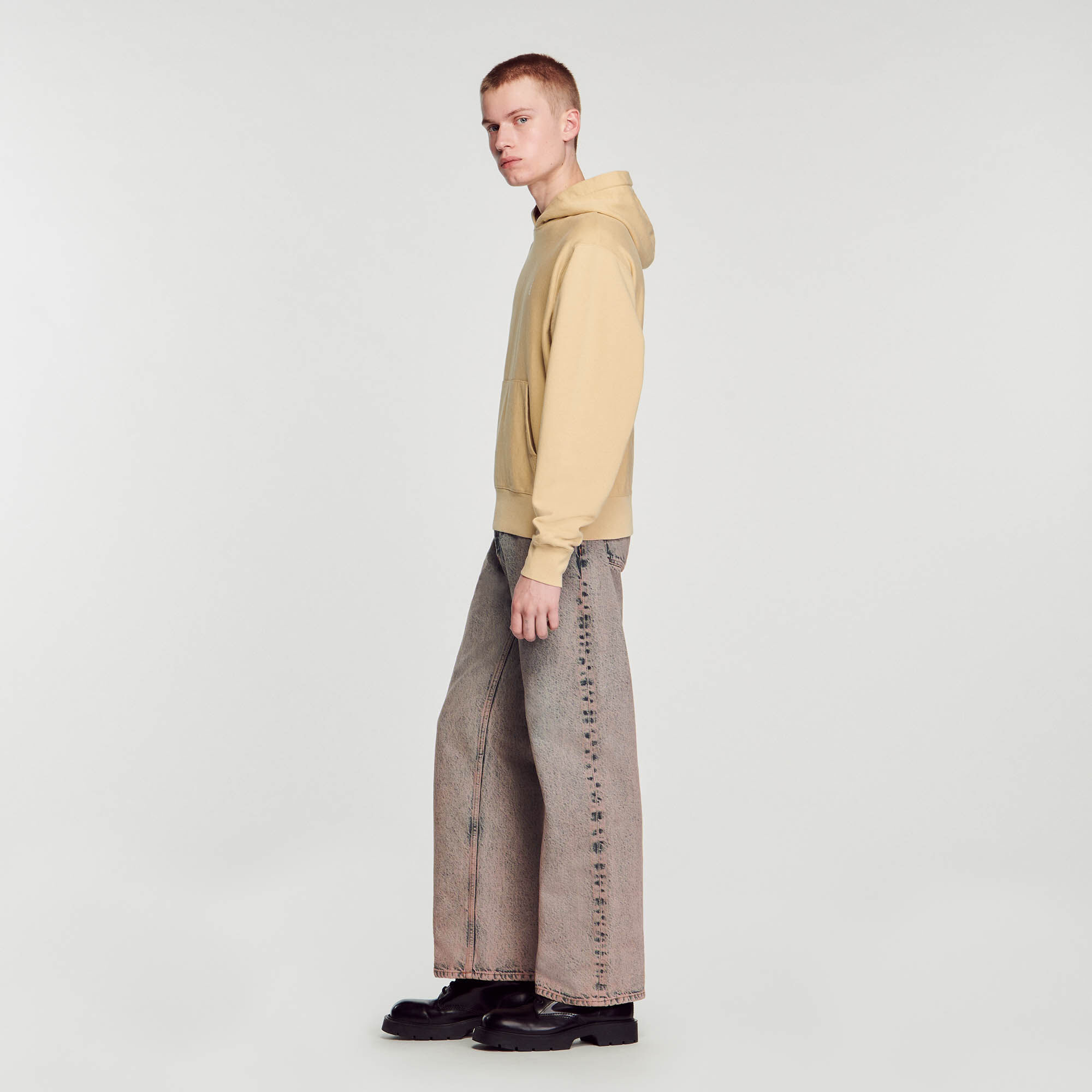 Beige 2025 fleece hoodie