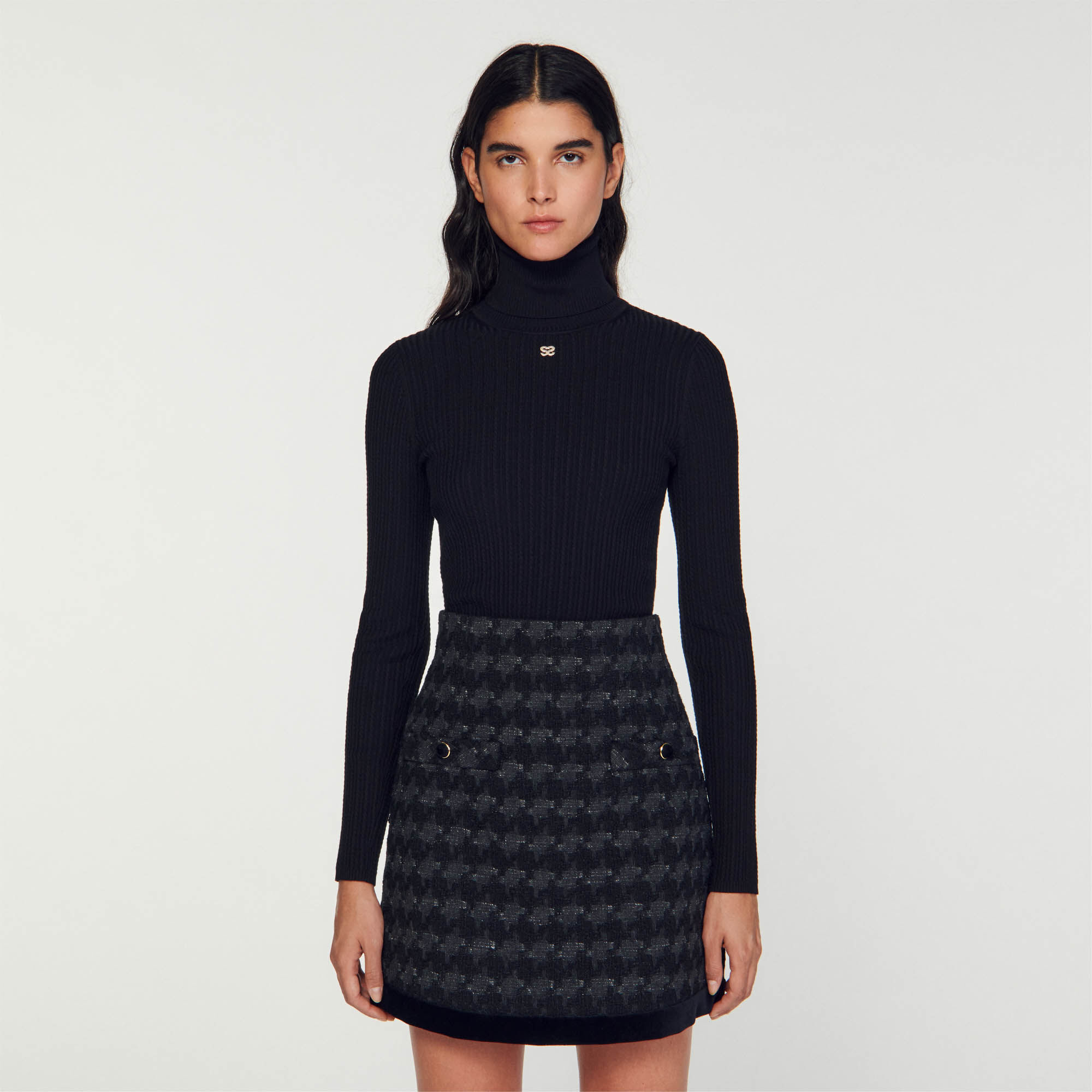 Tweed mini deals skirt houndstooth