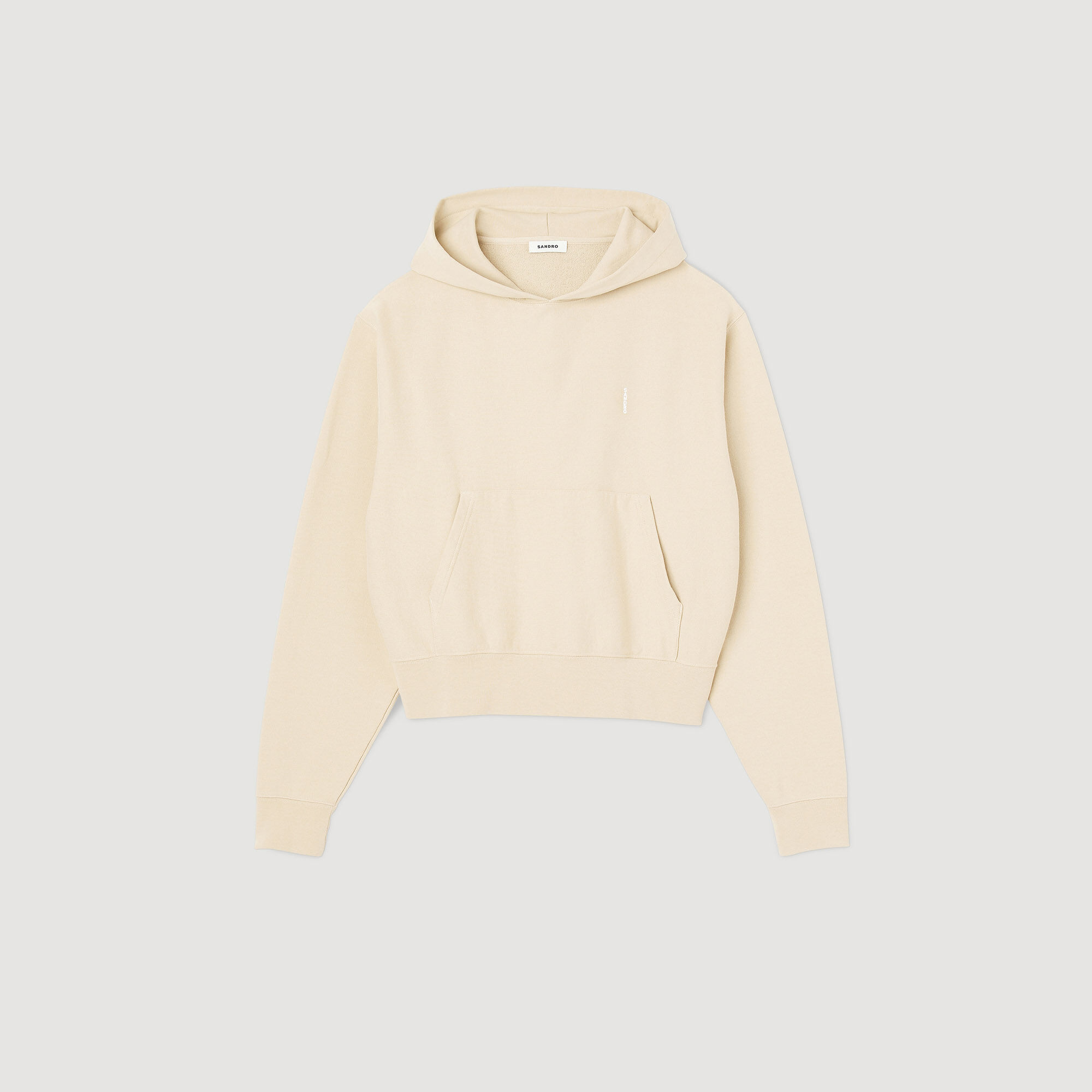 Beige fleece hoodie outlet