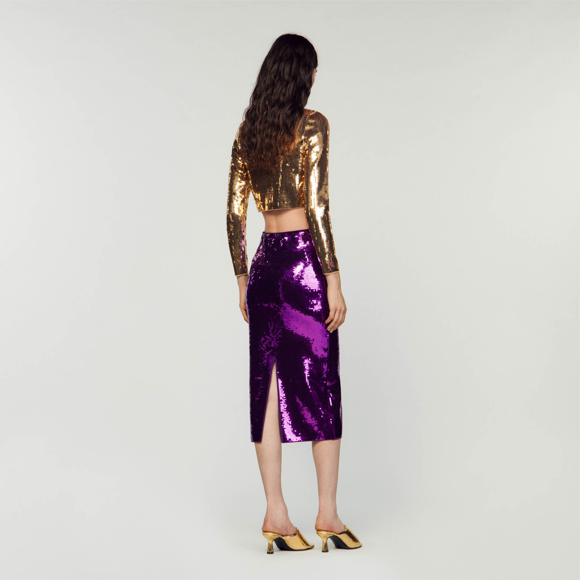 Sequin midi store skirt 9mm