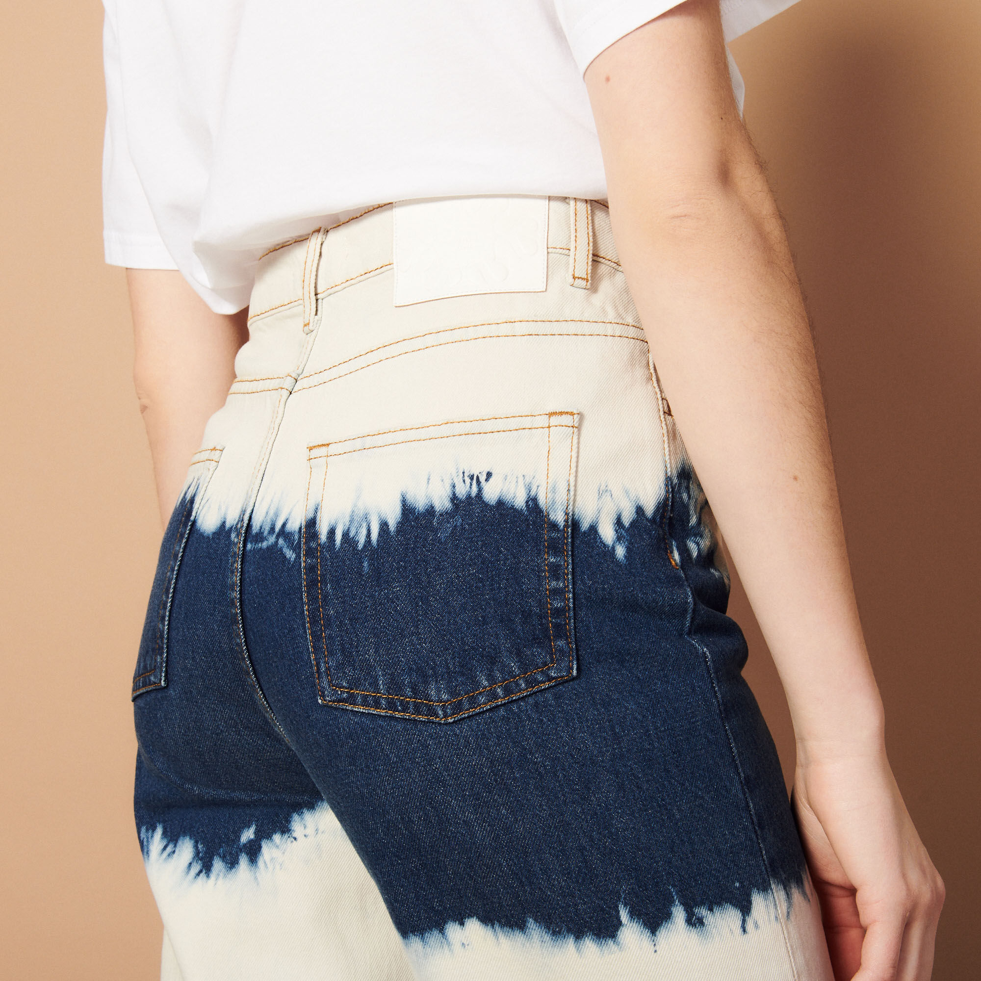 Jean tie sales and dye femme