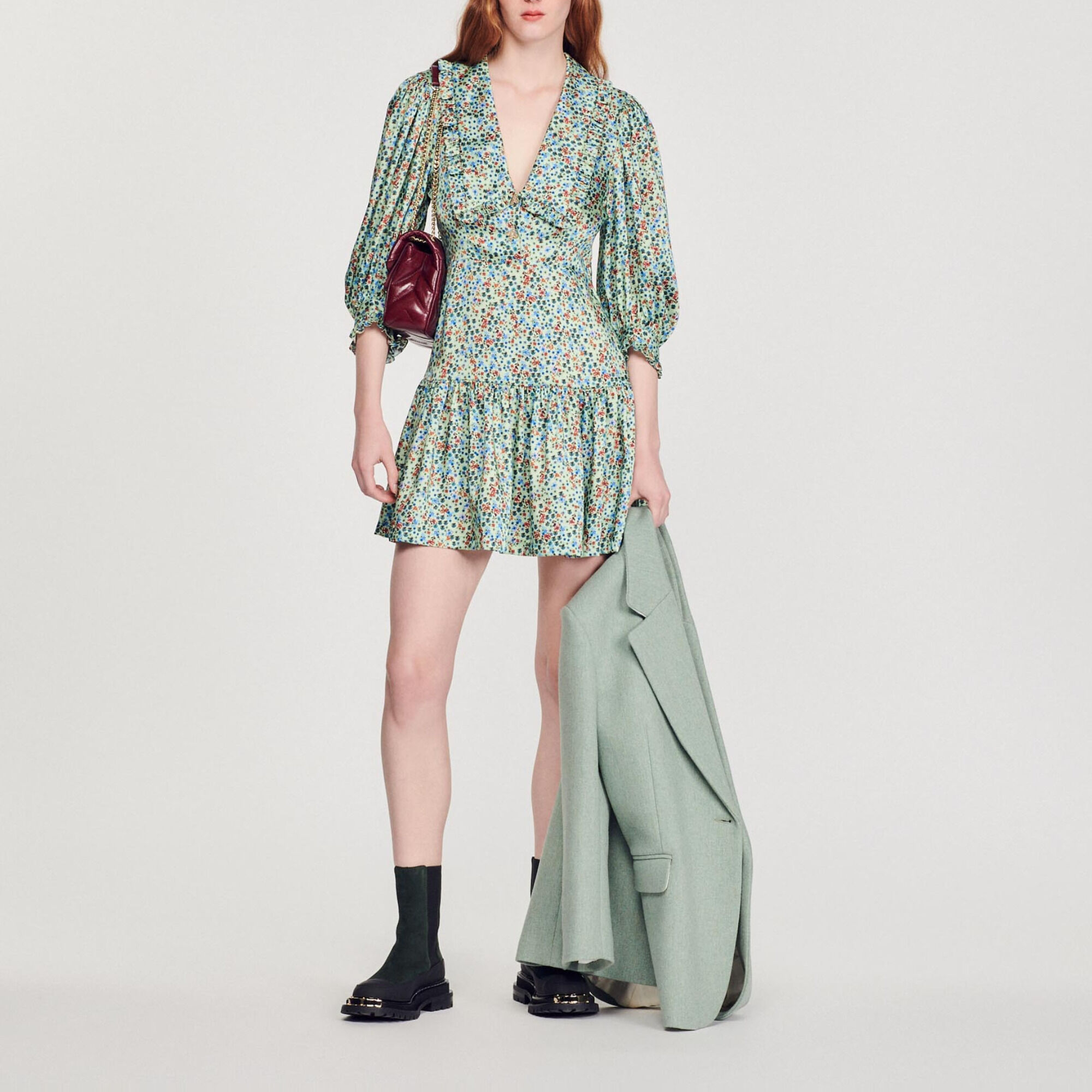 Sandro floral cheap print dress