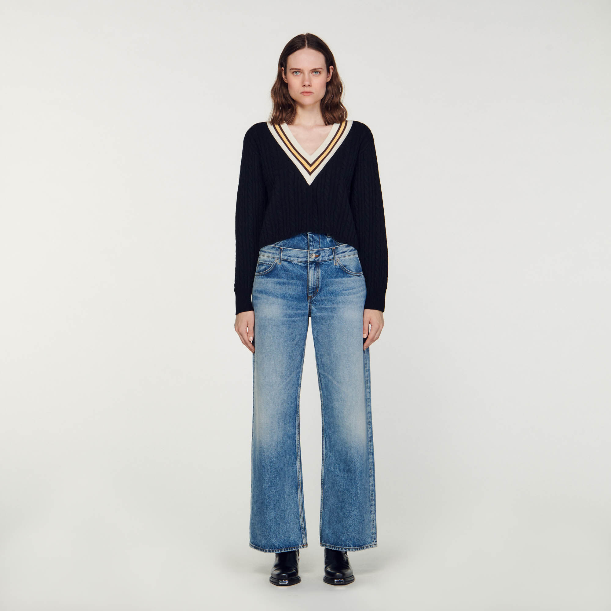 Pull sandro bleu clearance