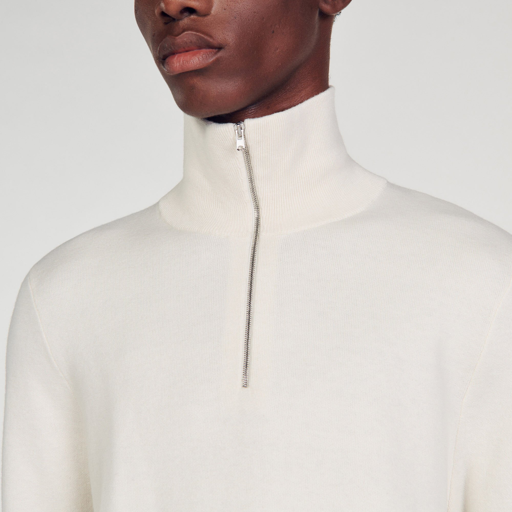 High neck best sale half zip jumper