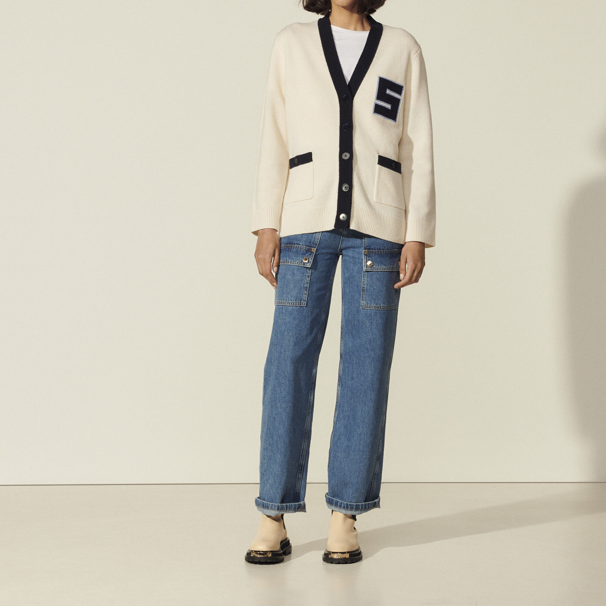 Sandro smiley cardigan clearance