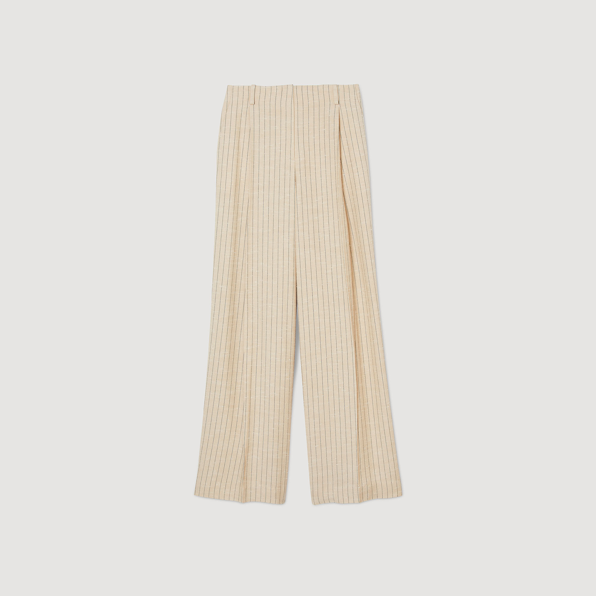 Wide leg striped floaty trousers