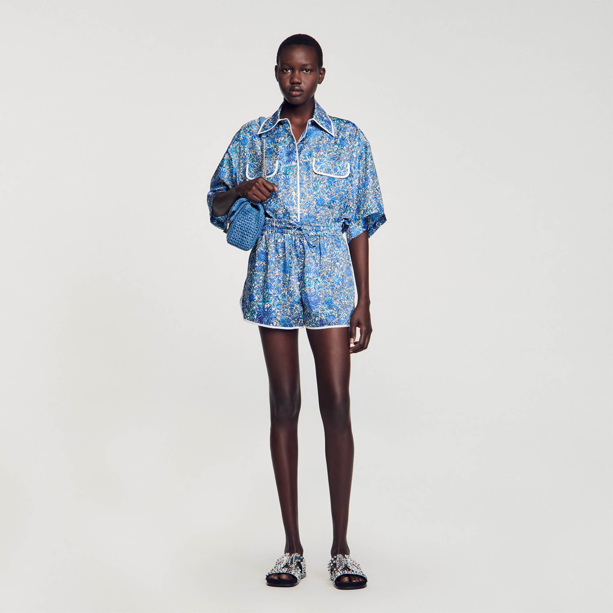 Floral printed shorts clearance