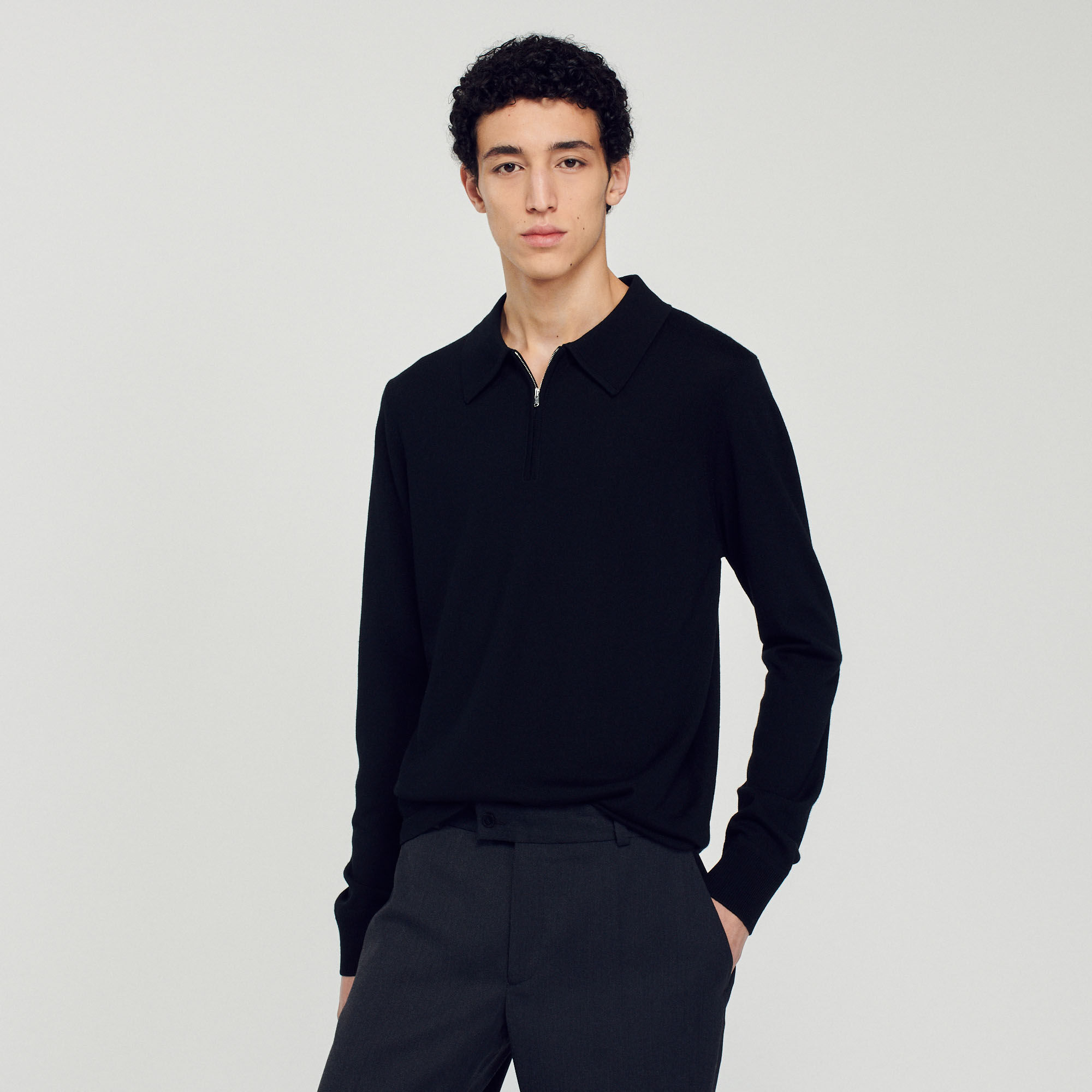Knitted polo sweater Sweaters Cardigans Sandro paris