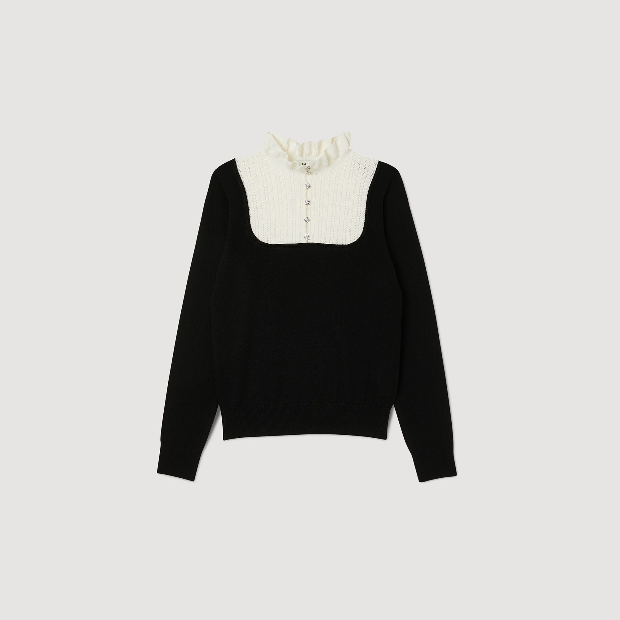 2 in 1 collar jumper top