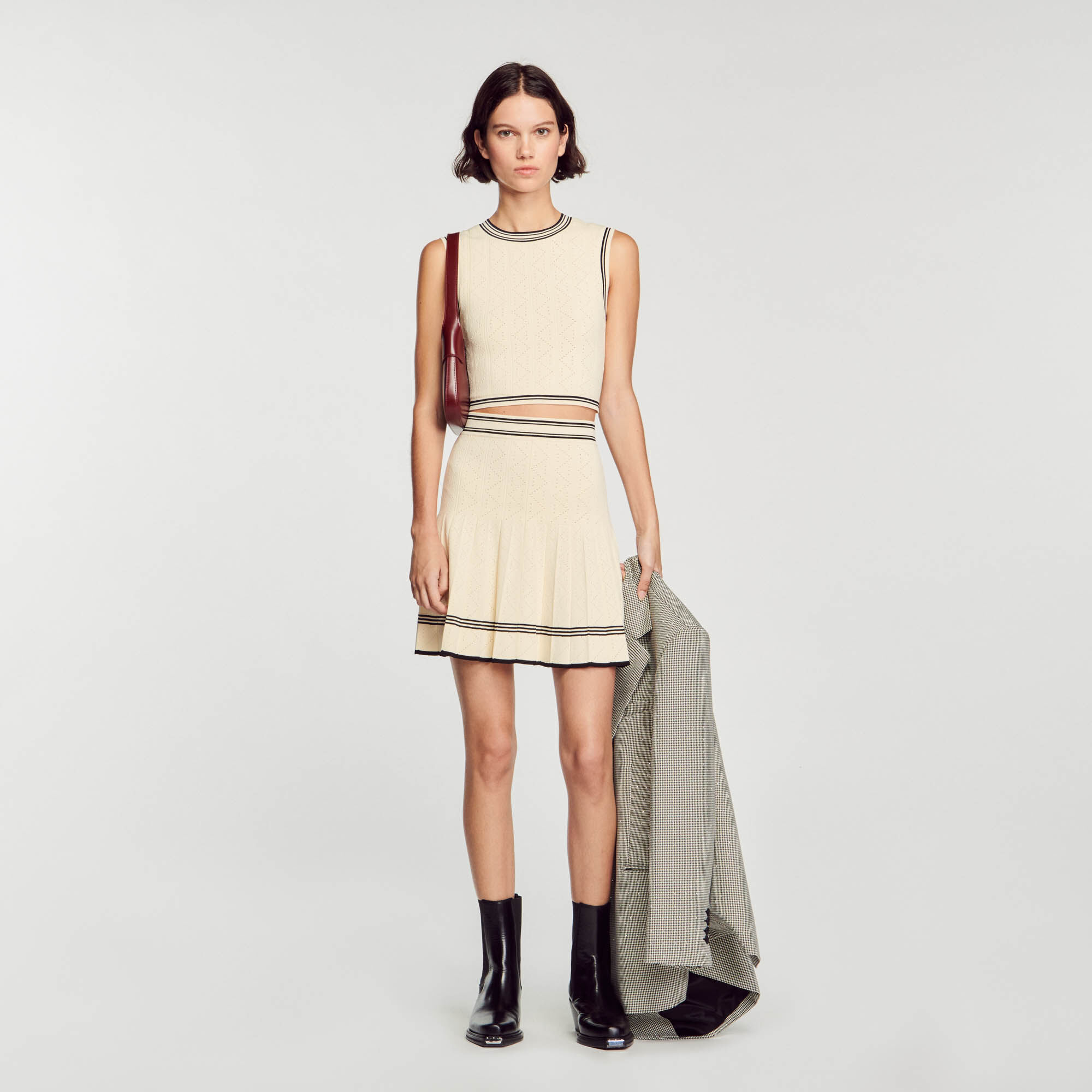 Pull court on sale sans manche femme