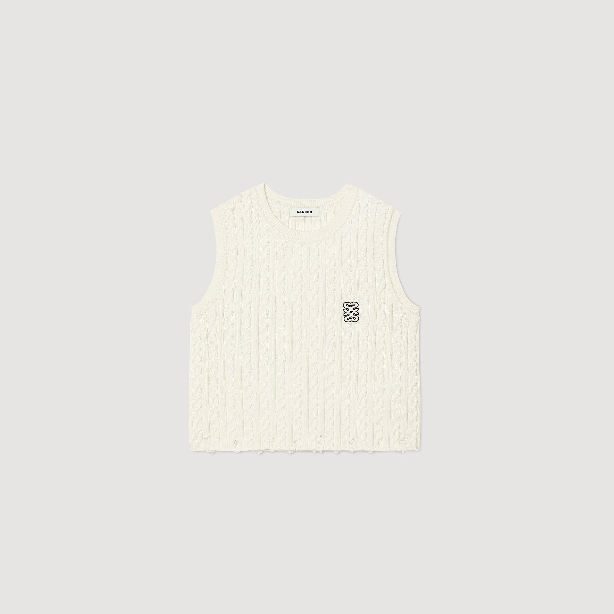 Sleeveless knit jumper