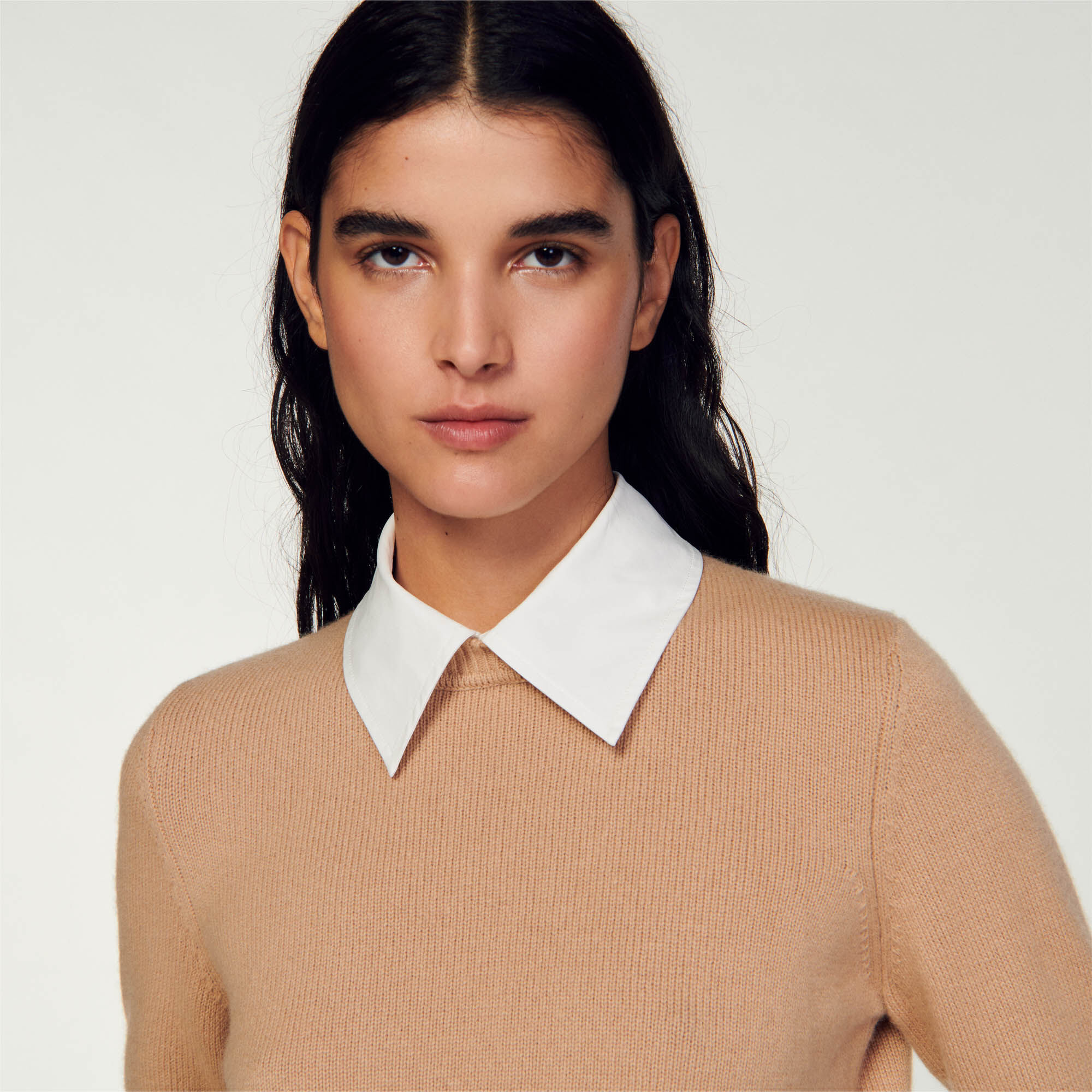 Cropped cashmere outlet sweater