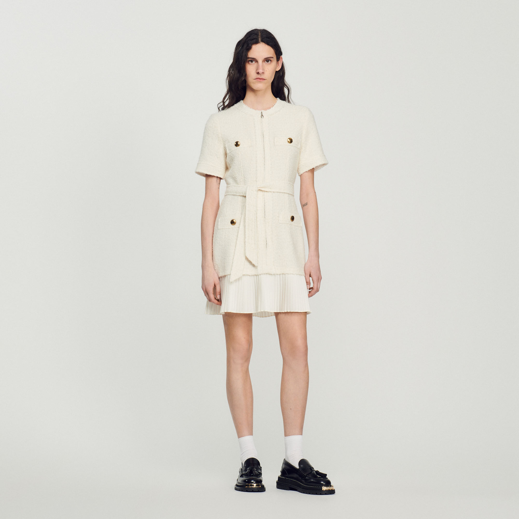 Robe sandro deals beige