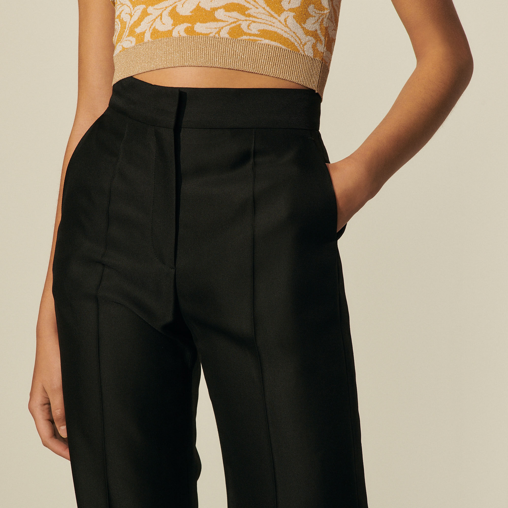 Wide-leg viscose trousers - LastChance