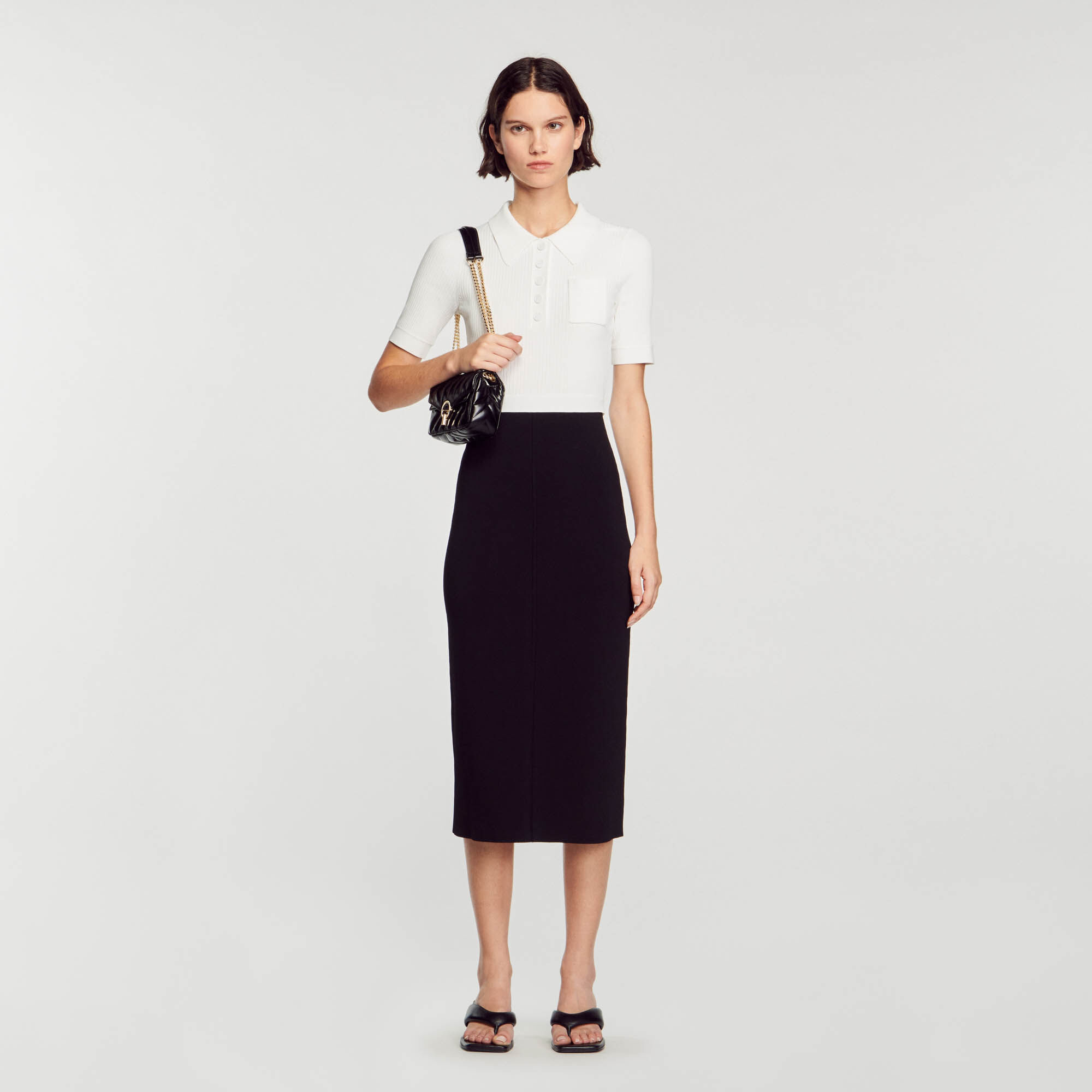 Two tone midi best sale dress