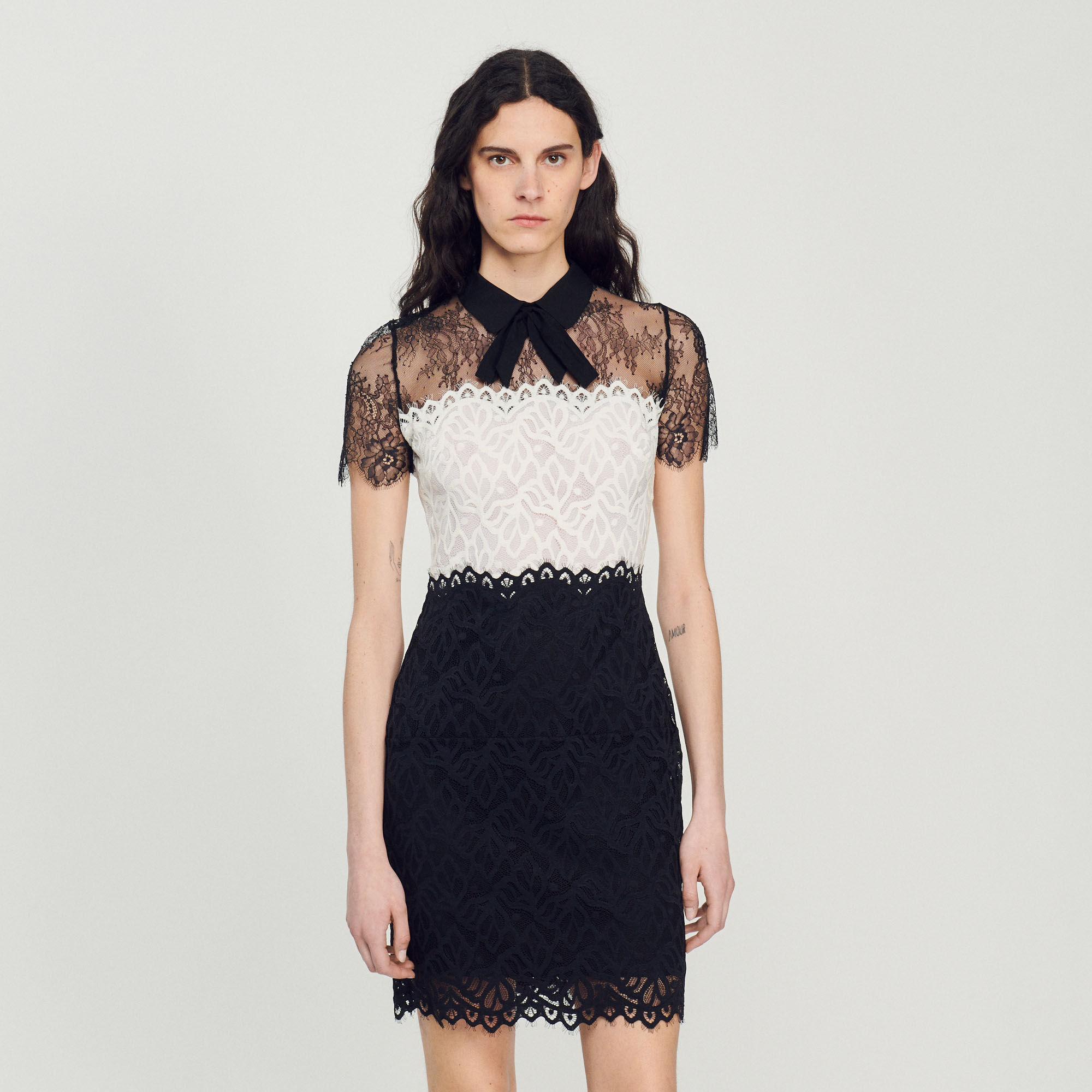 Two tone lace dress
