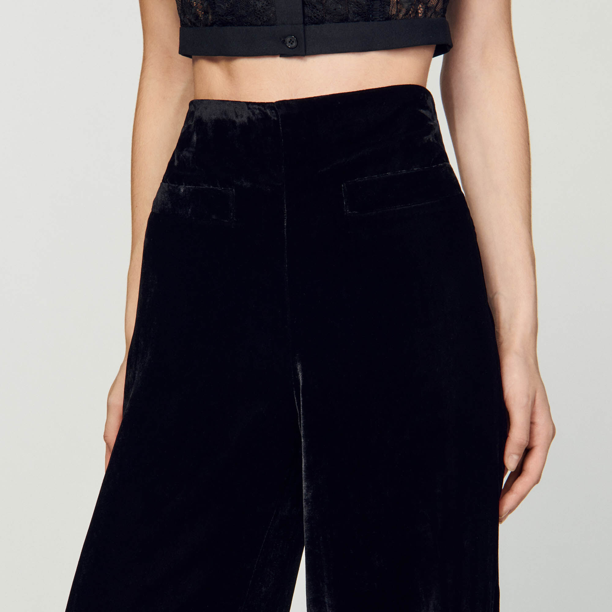 Pantalon femme 2025 velours noir