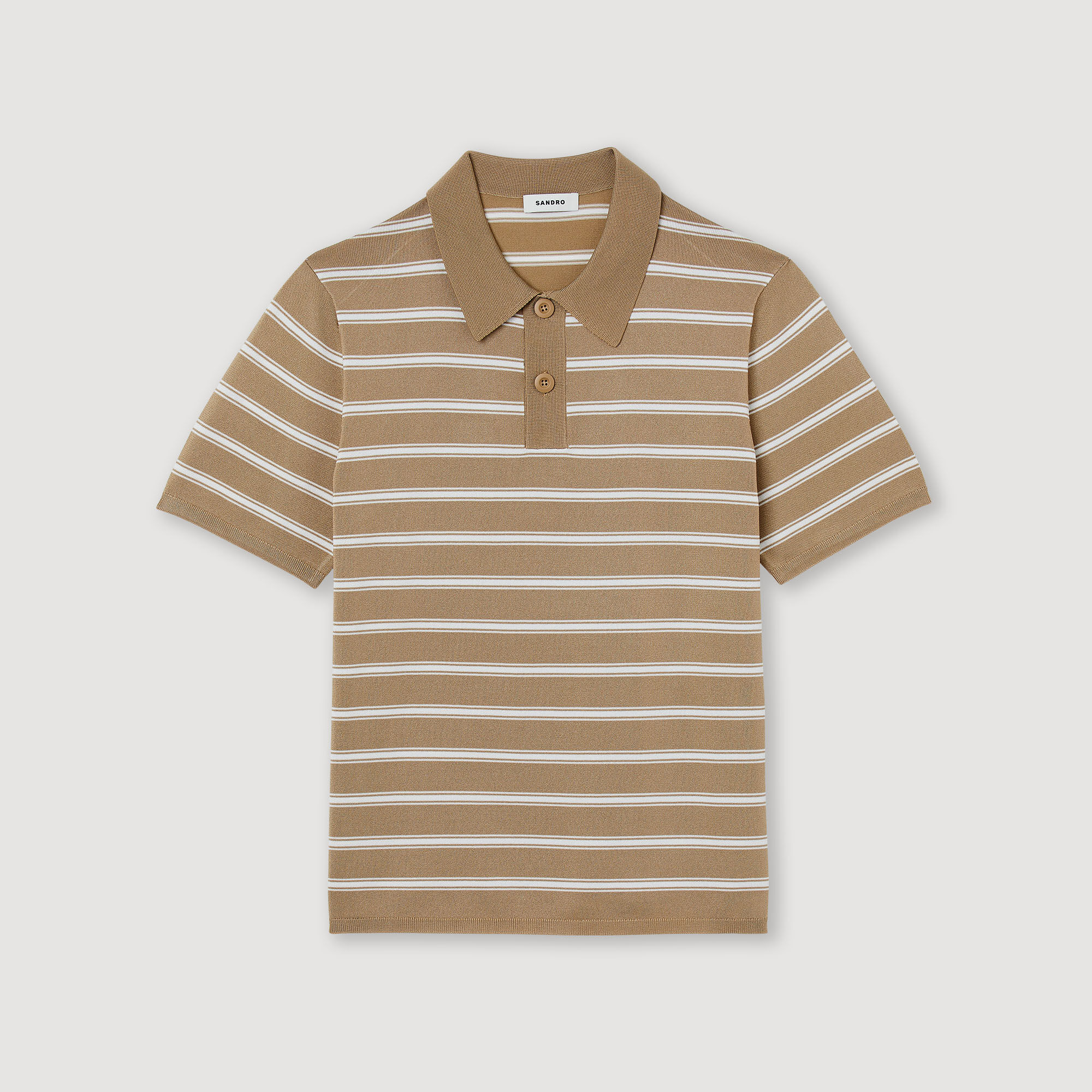 Brown outlet striped polo