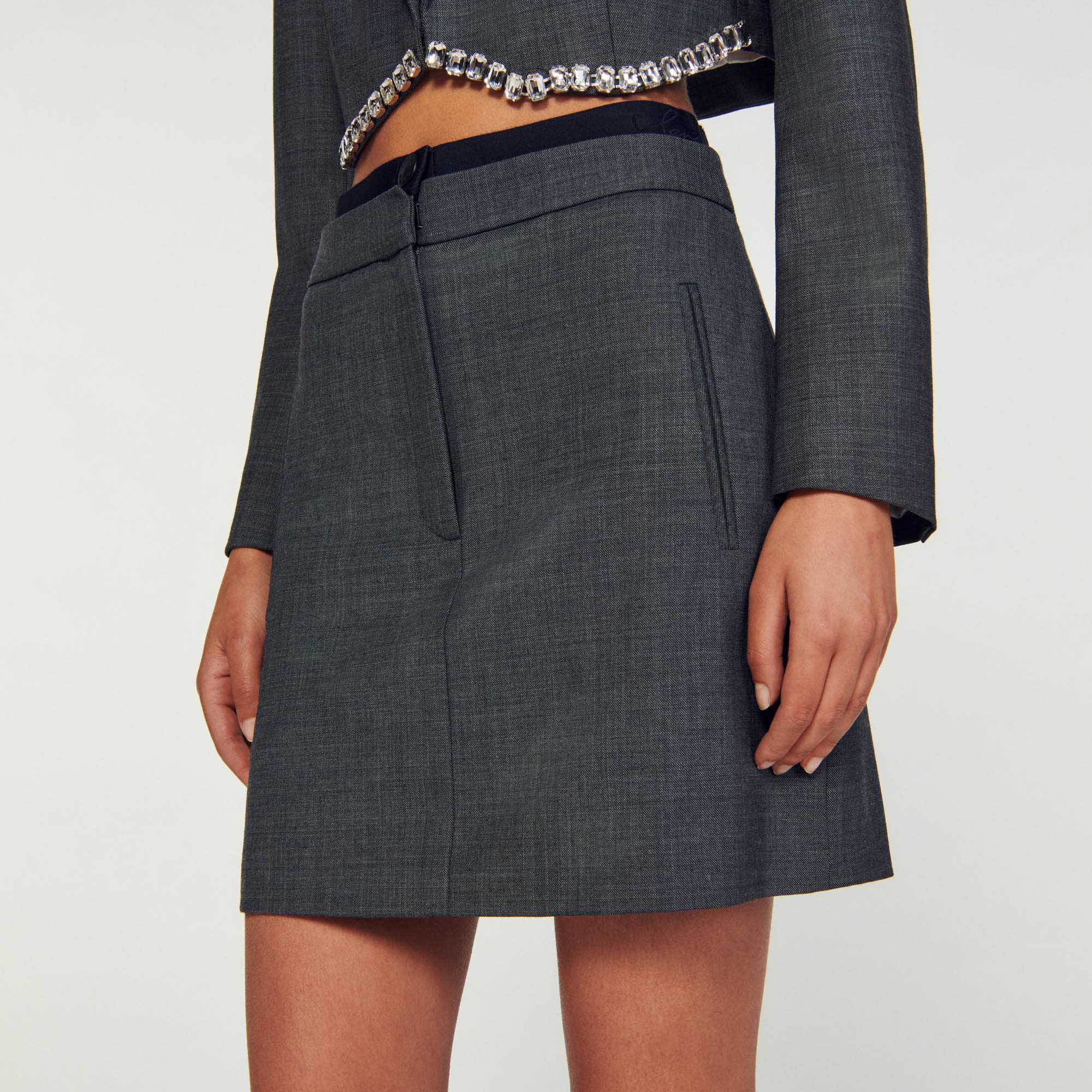 Mini jupe lastiqu e Jupes Shorts Sandro paris