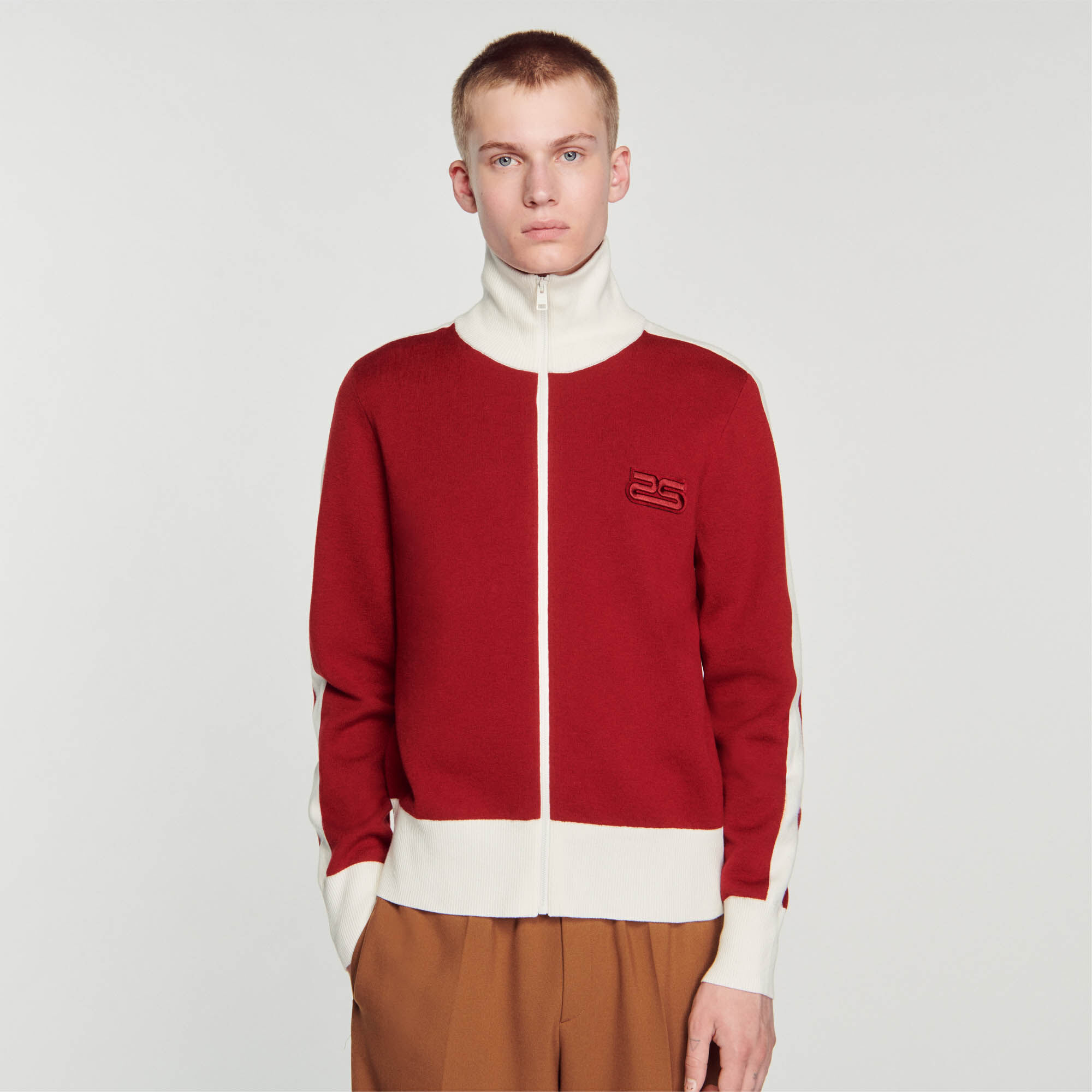 Sandro sales red cardigan