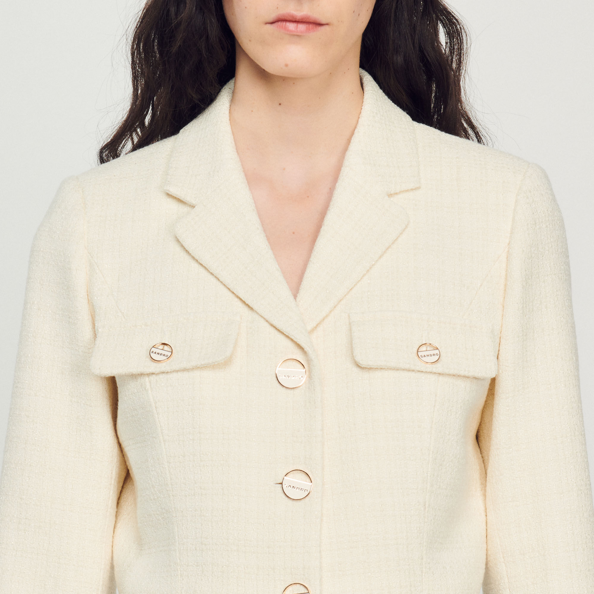 Sandro veste tweed sales