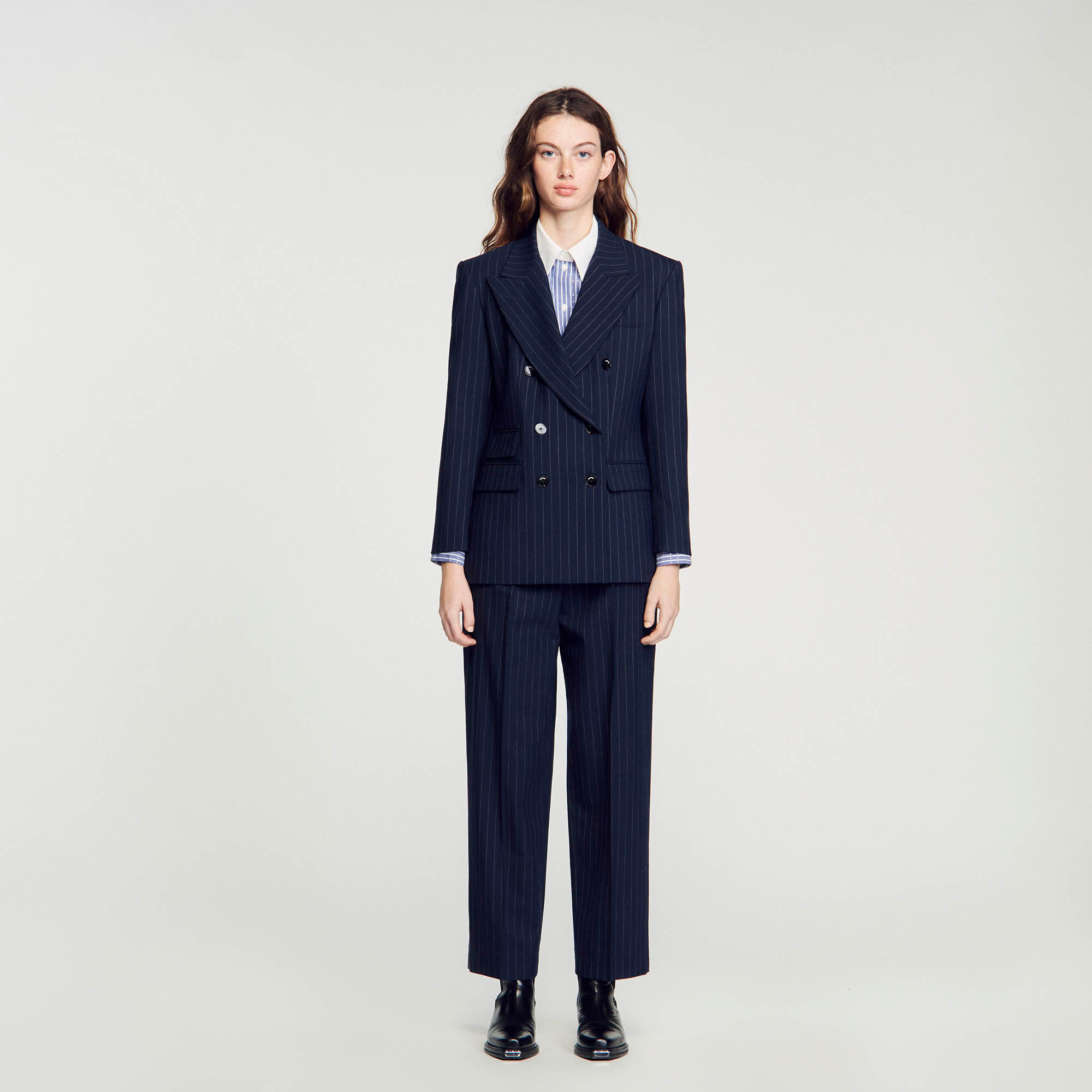 Sandro navy clearance blazer